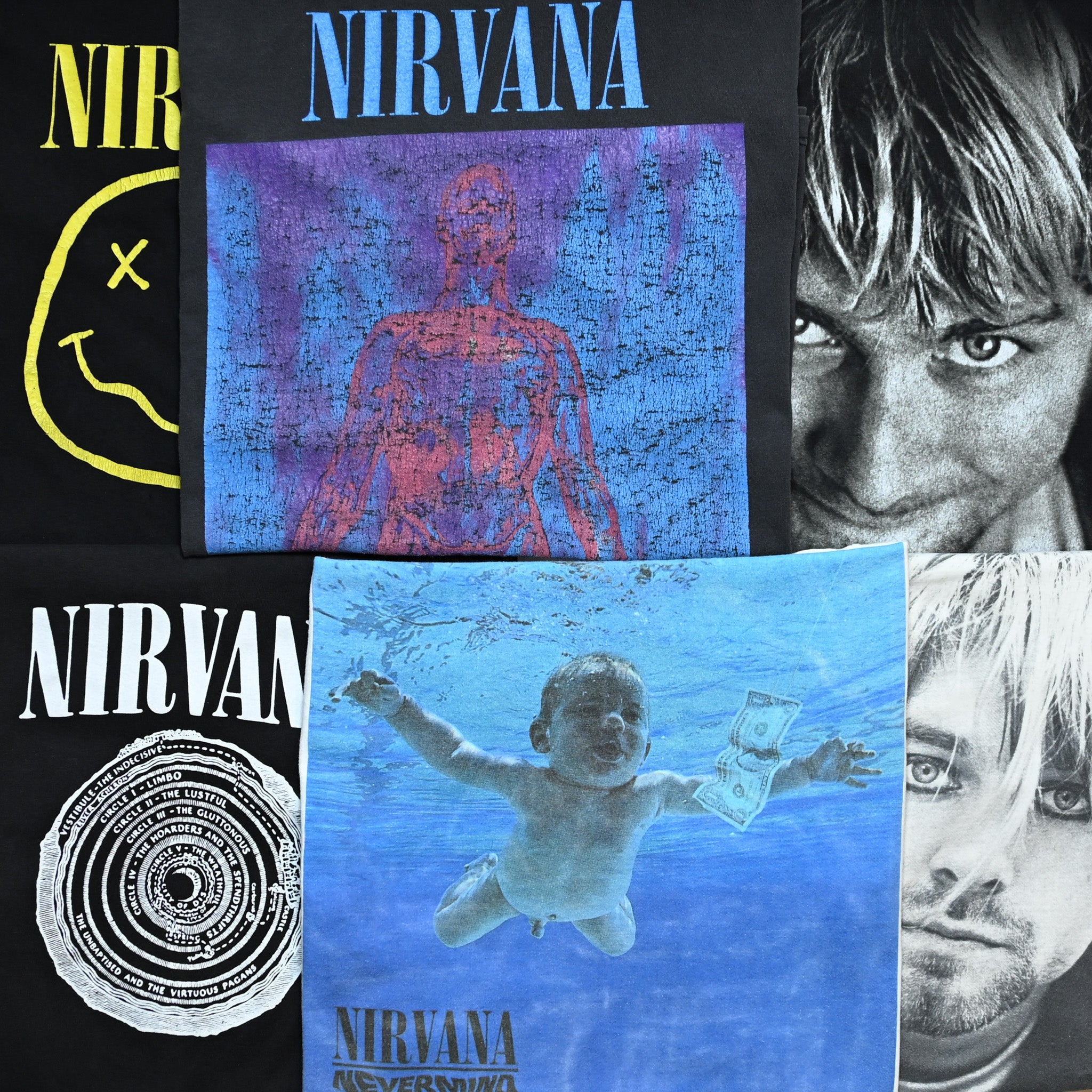 NIRVANA 1992 SMILE L Tシャツ ブラック 1992 NIRVANA Smile Tシャツ *Screen Stars
