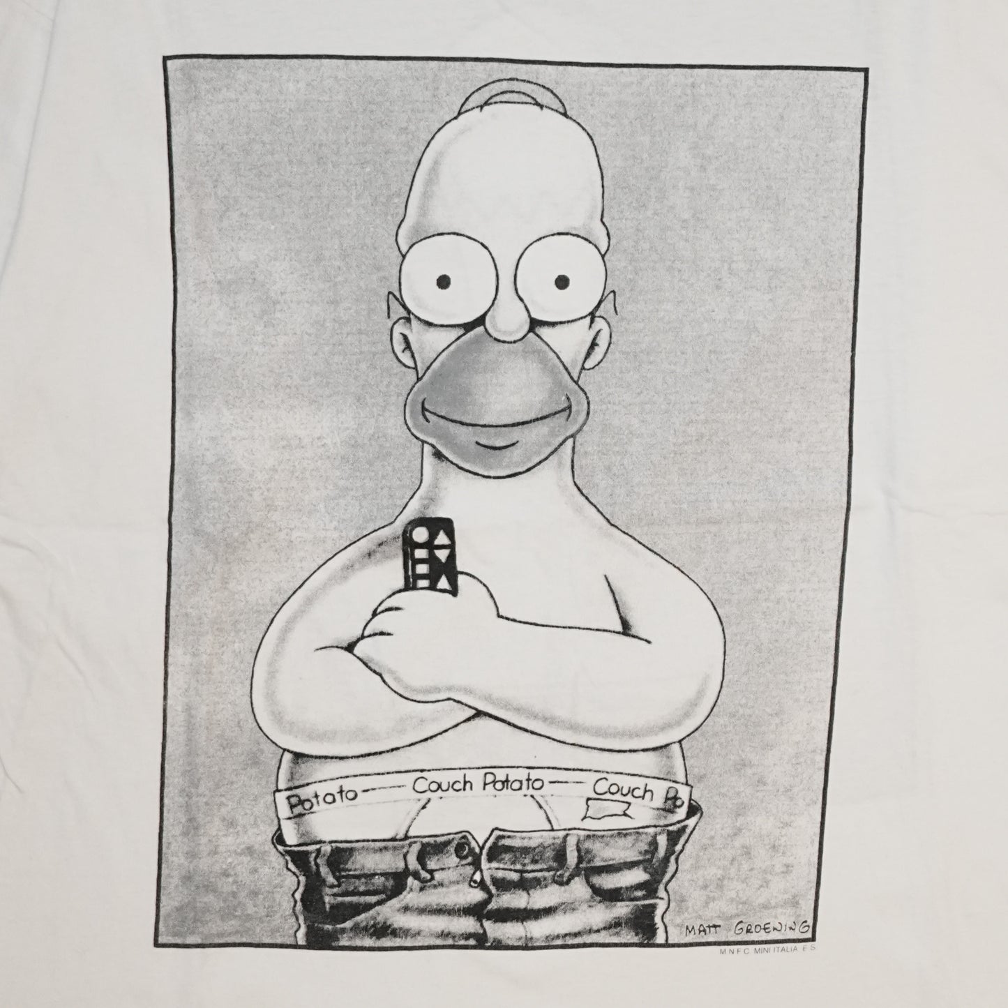 THE SIMPSONS CK PARODY HOMER WHITE XL (b_0618)
