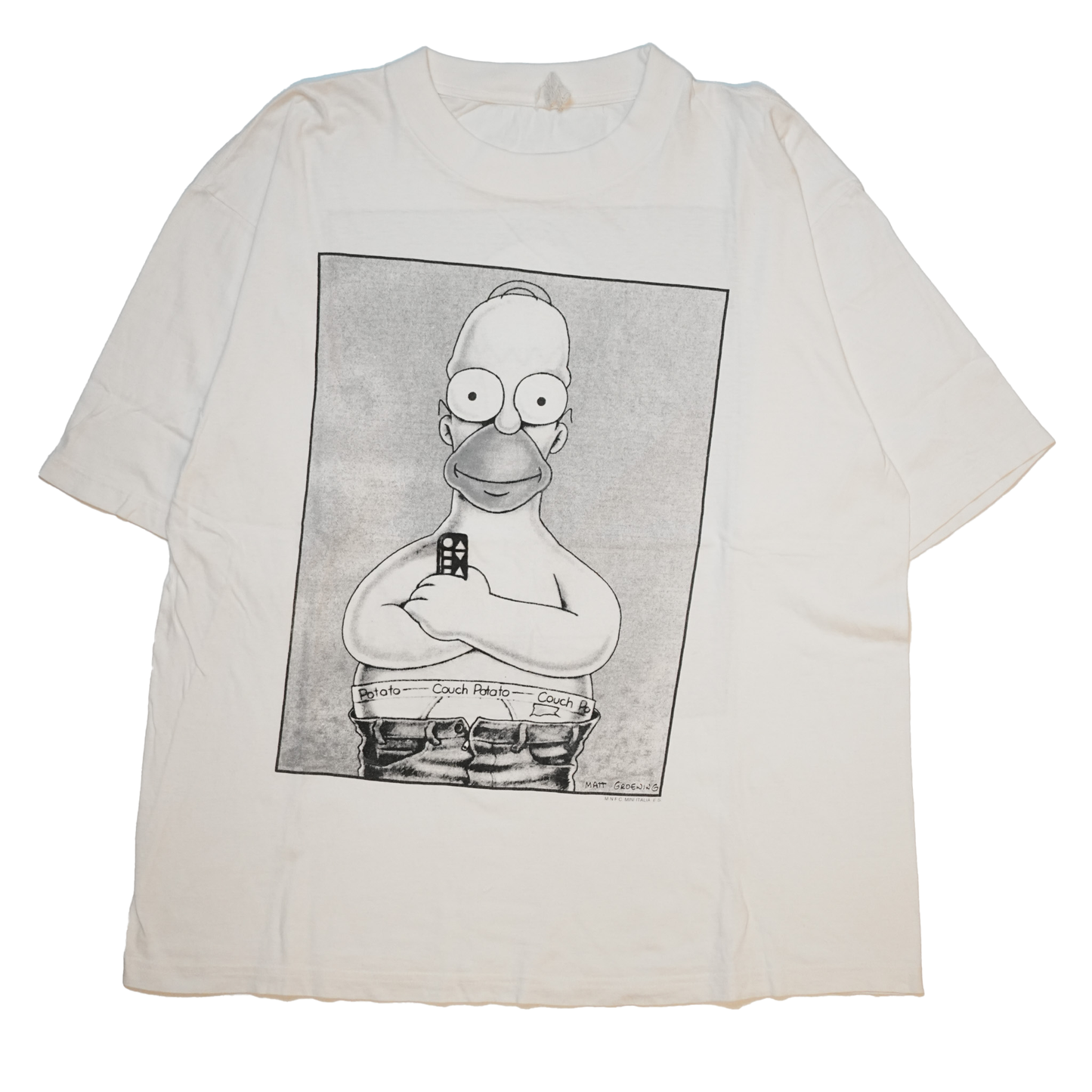 THE SIMPSONS CK PARODY HOMER WHITE XL (b_0618)