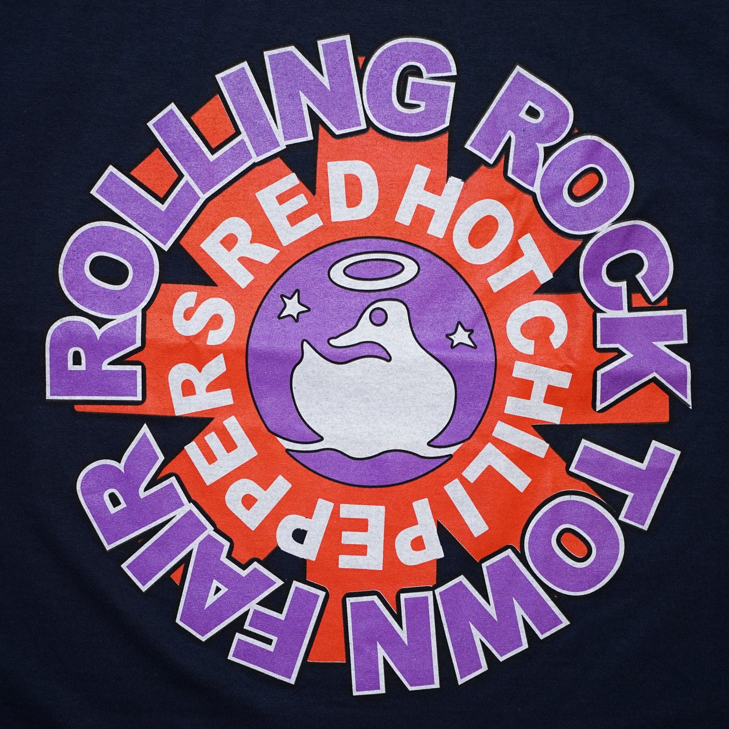 RED HOT CHILI PEPPERS ROLLING ROCK TOWN FAIR NAVY GILDAN XL (b_1046)