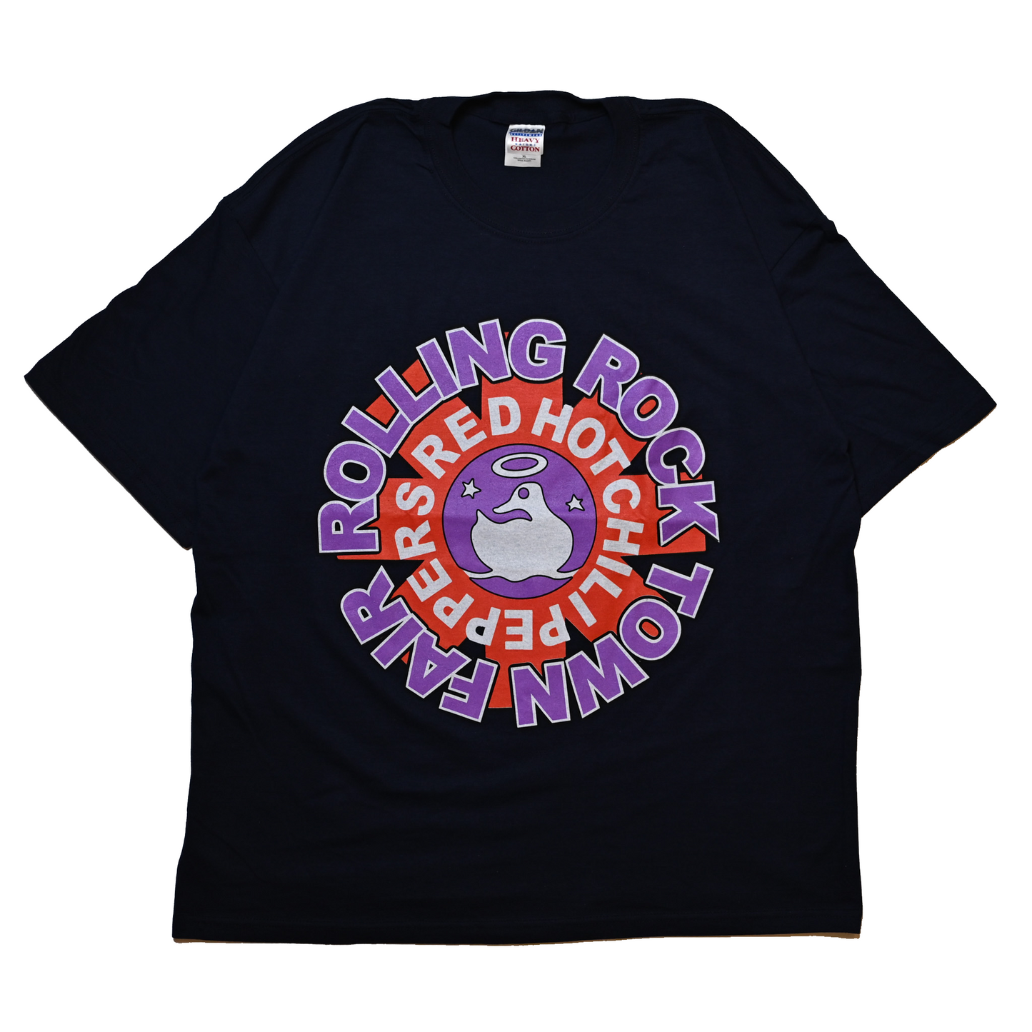 RED HOT CHILI PEPPERS ROLLING ROCK TOWN FAIR NAVY GILDAN XL (b_1046)