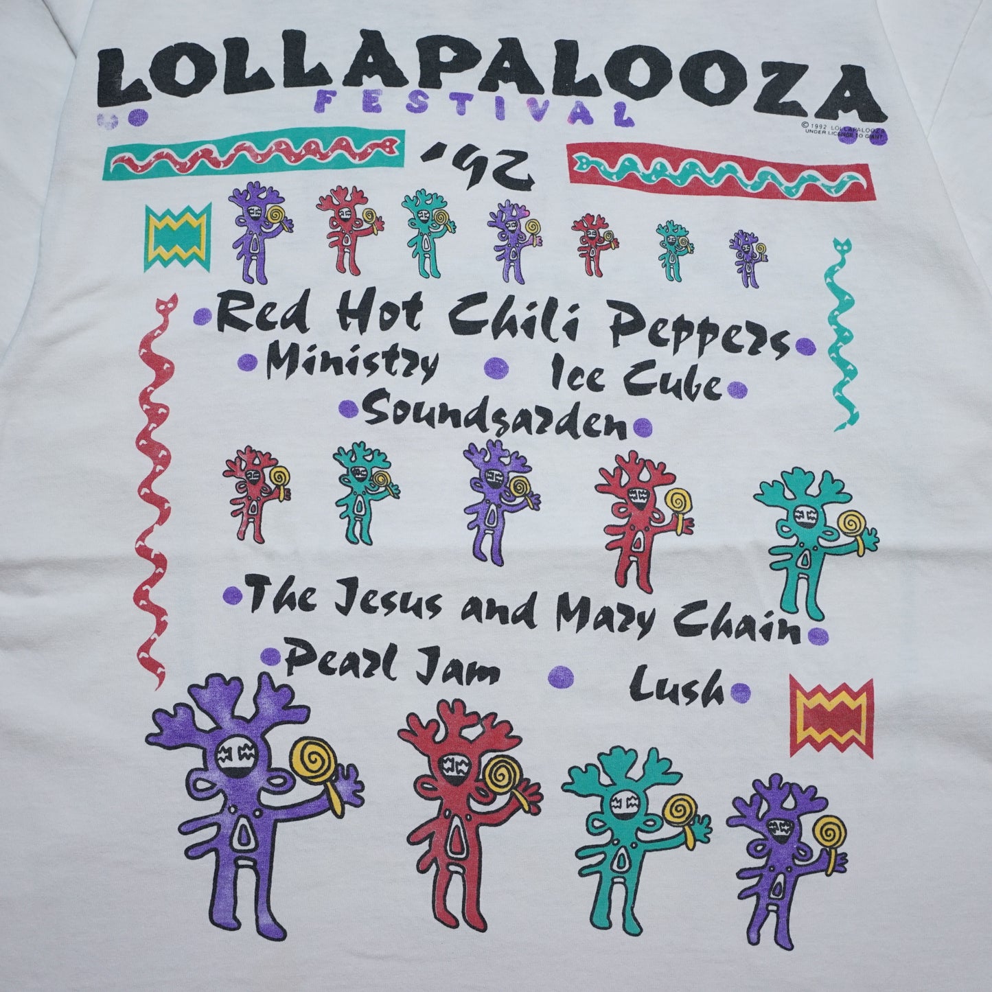 LOLLAPALOOZA 1992 FESTIVAL WHITE GIANT BY TEEJAYS LARGE (g_1114)