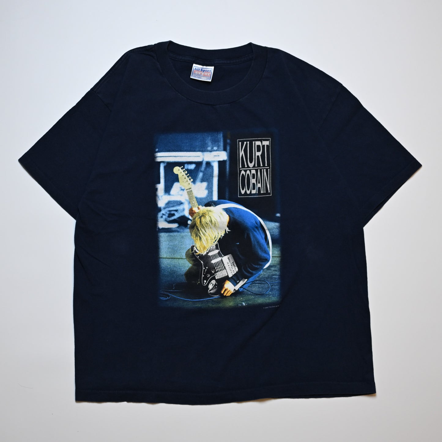 NIRVANA KURT COBAIN 2000 NAVY ALL SPORT LARGE (g_1206)