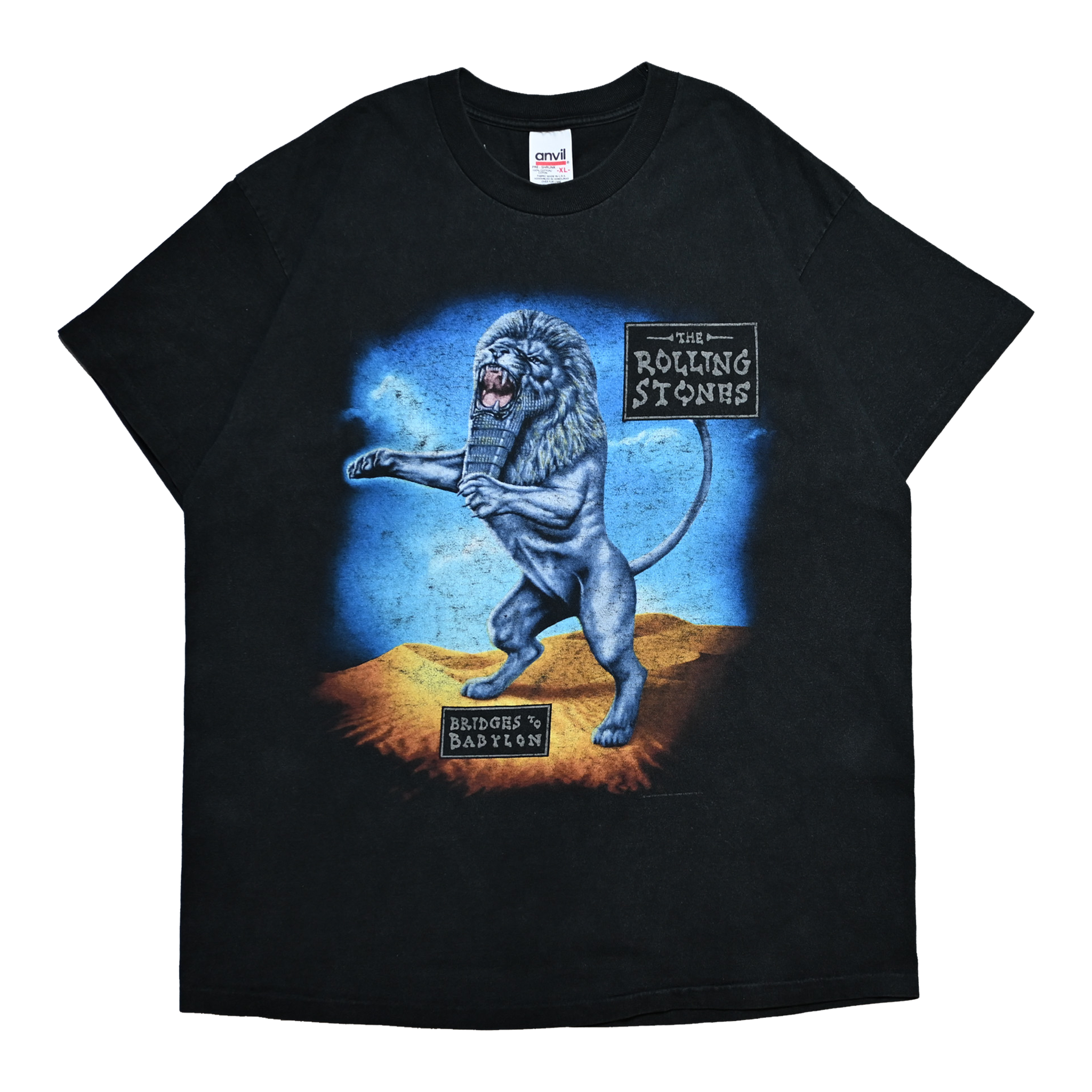 ROLLING STONES BRIDGES TO BABYLON WORLD TOUR 1997 BLACK anvil XL ROLLING STONES BRIDGES TO BABYLON WORLD TOUR 1997 BLACK anvil XL