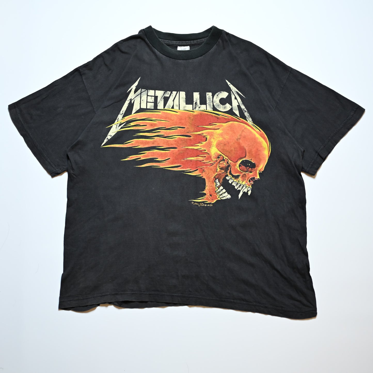 METALLICA PUSHEAD SIDE FLAME SKULL ESCAPE FROM THE STUDIO '95 EURO XL (k_1017)
