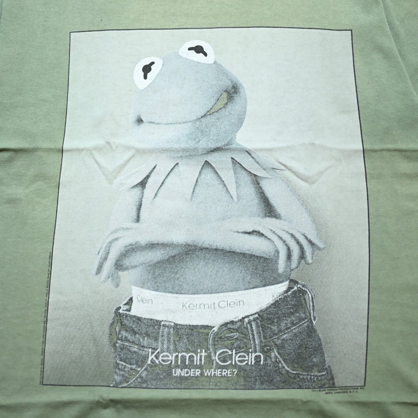 KERMIT KERMIT CLEIN CALVIN KLEIN PARODY GREEN CHANGES XL (k_1112)