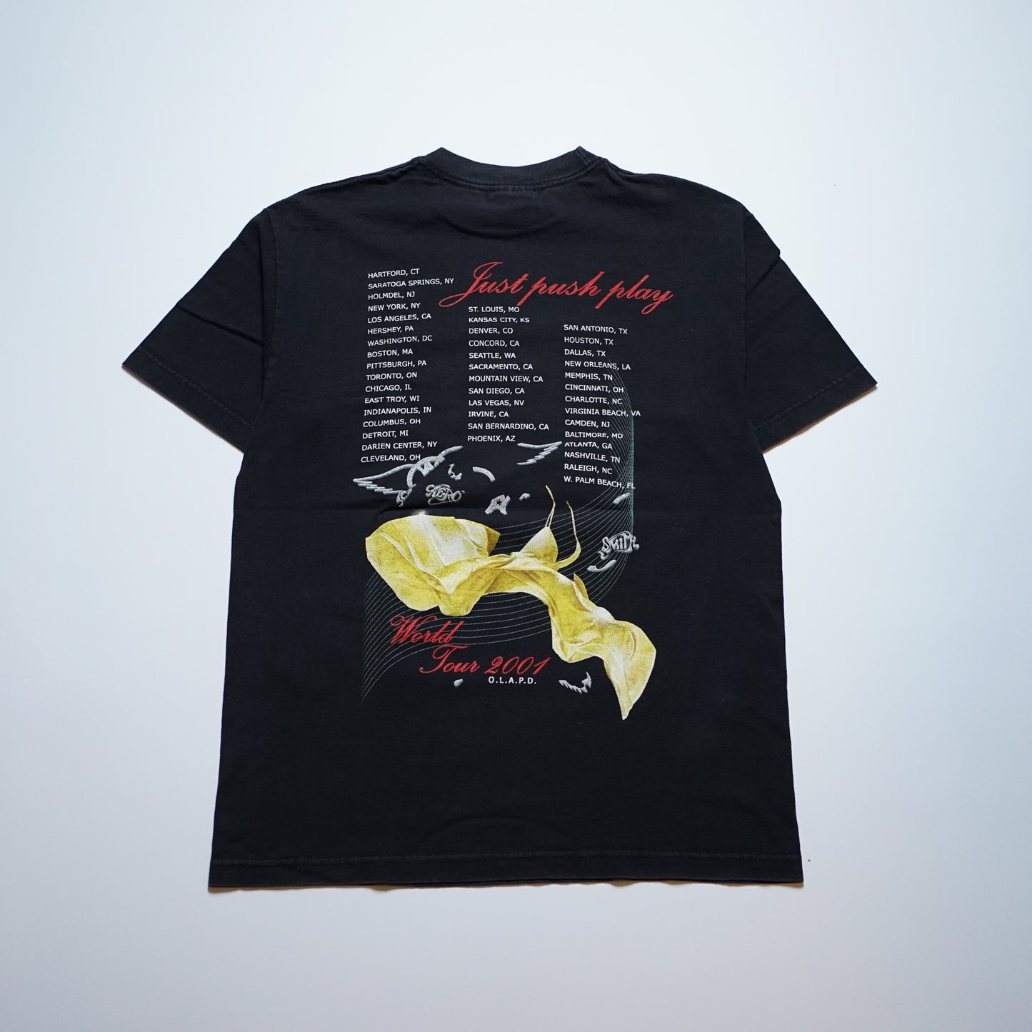 AEROSMITH SORAYAMA JUST PUSH PLAY WORLD TOUR 2001 FITS M-L (k_1119)