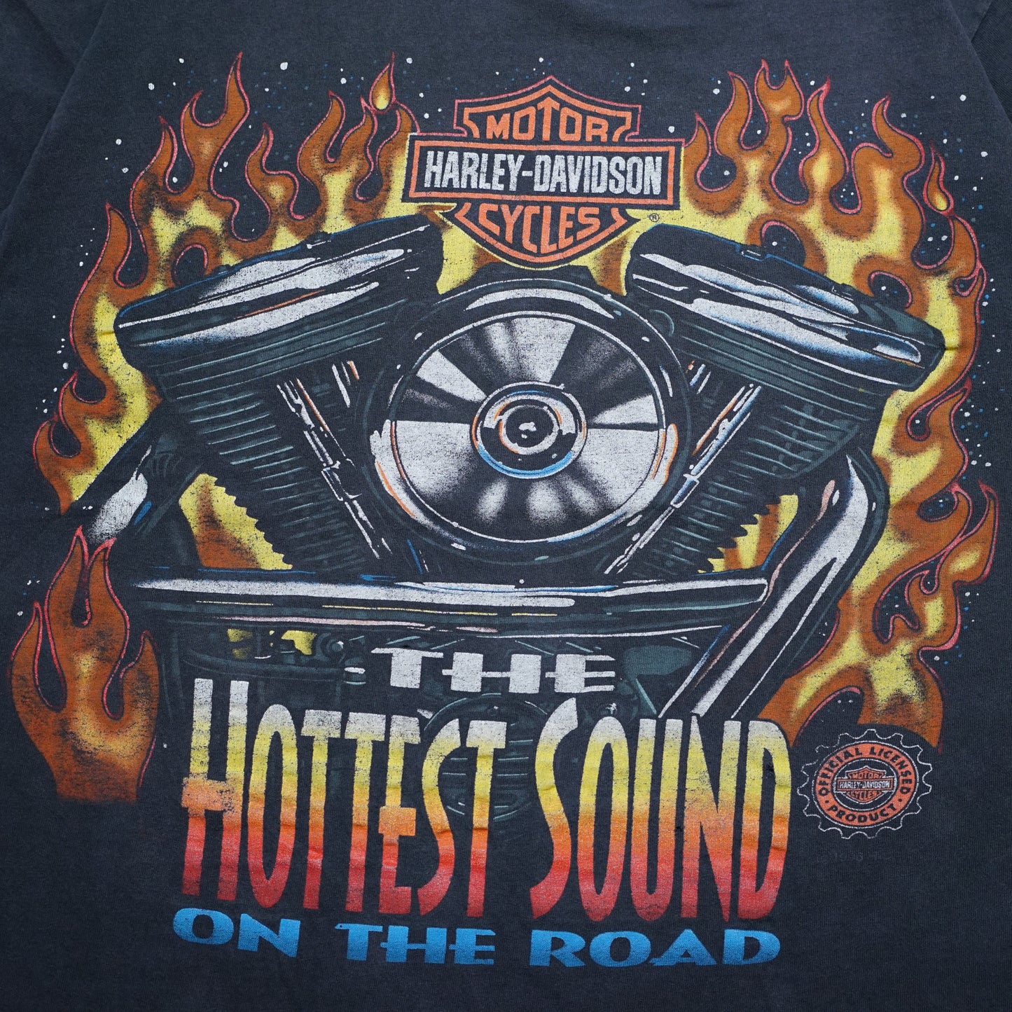 HARLEY DAVIDSON THE HOTTEST SOUND ON THE ROAD ENGINE EMBLEM FITS LARGE (k_1127)