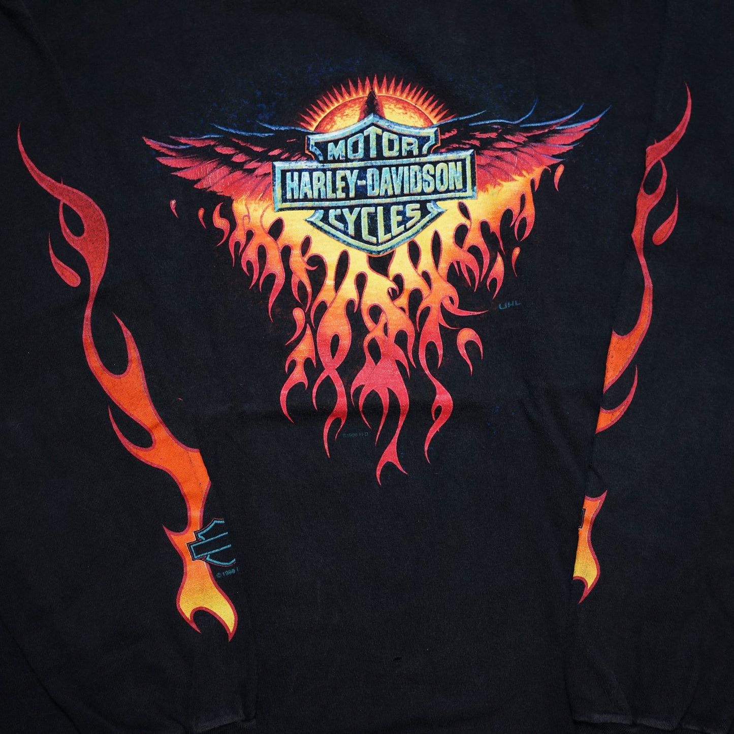 HARLEY DAVIDSON 1998 FLAME EAGLE PAL, SPRINGS CAIFORNIA LS ORIGINAL LARGE (k_1134)