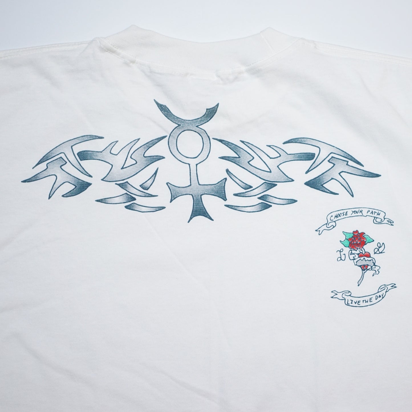 DENNIS RODMAN TATTOO LS DEAD STOCK WHITE TODAY'S TORENSZ XL (k_1201)