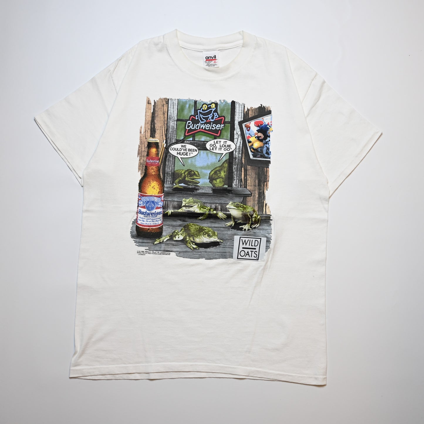 BUDWEISER WE CLOUD7VE BEEN HUGE! WHITE ANVIL XL (k_1211)