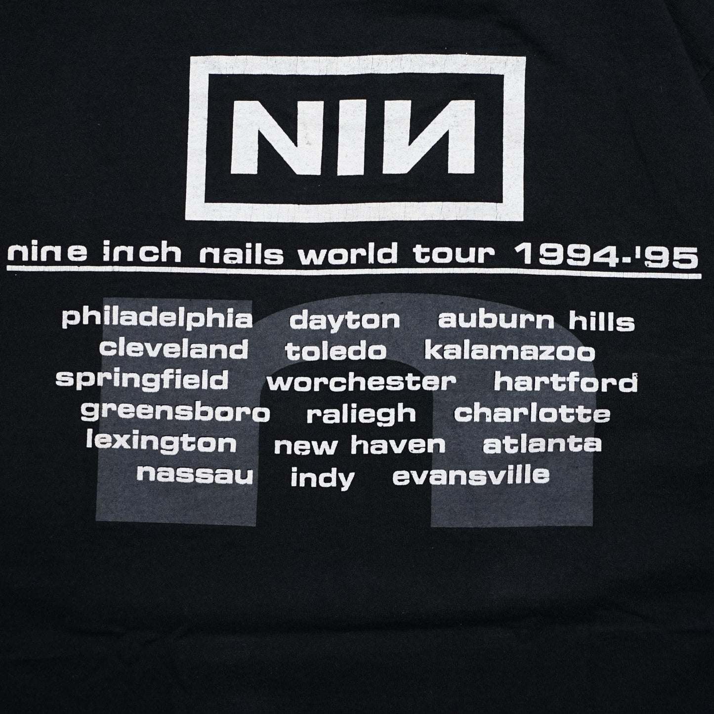 NINE INCH NAILS DOWNWARD SPIRAL WORLD TOUR 1994-1995 CUT TAG L-XL (k_1232)