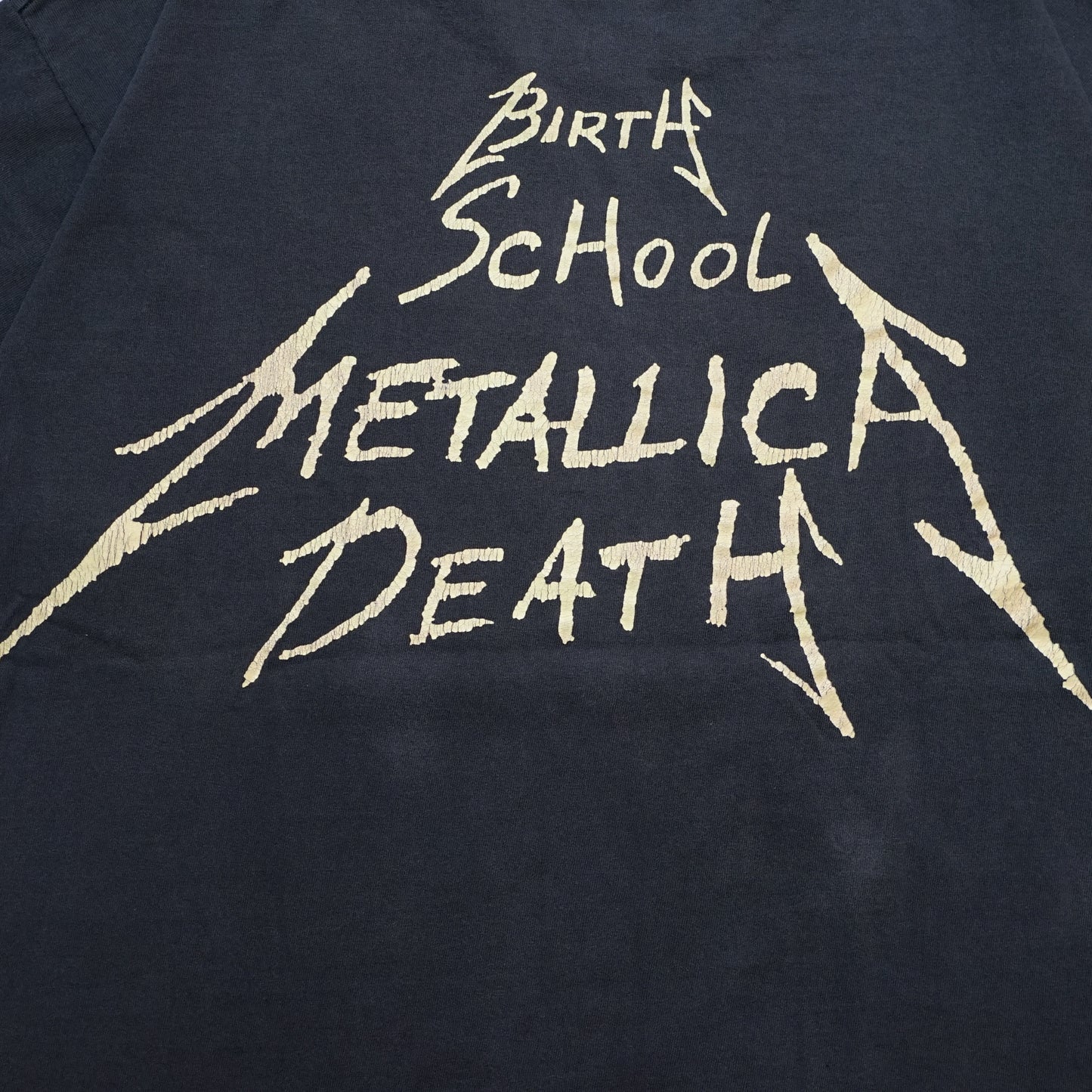 METALLICA 4 FACE MEMBER BIRTH SCHOOL METALLICA DEATH ORIGINAL XL FADE (k_1240)