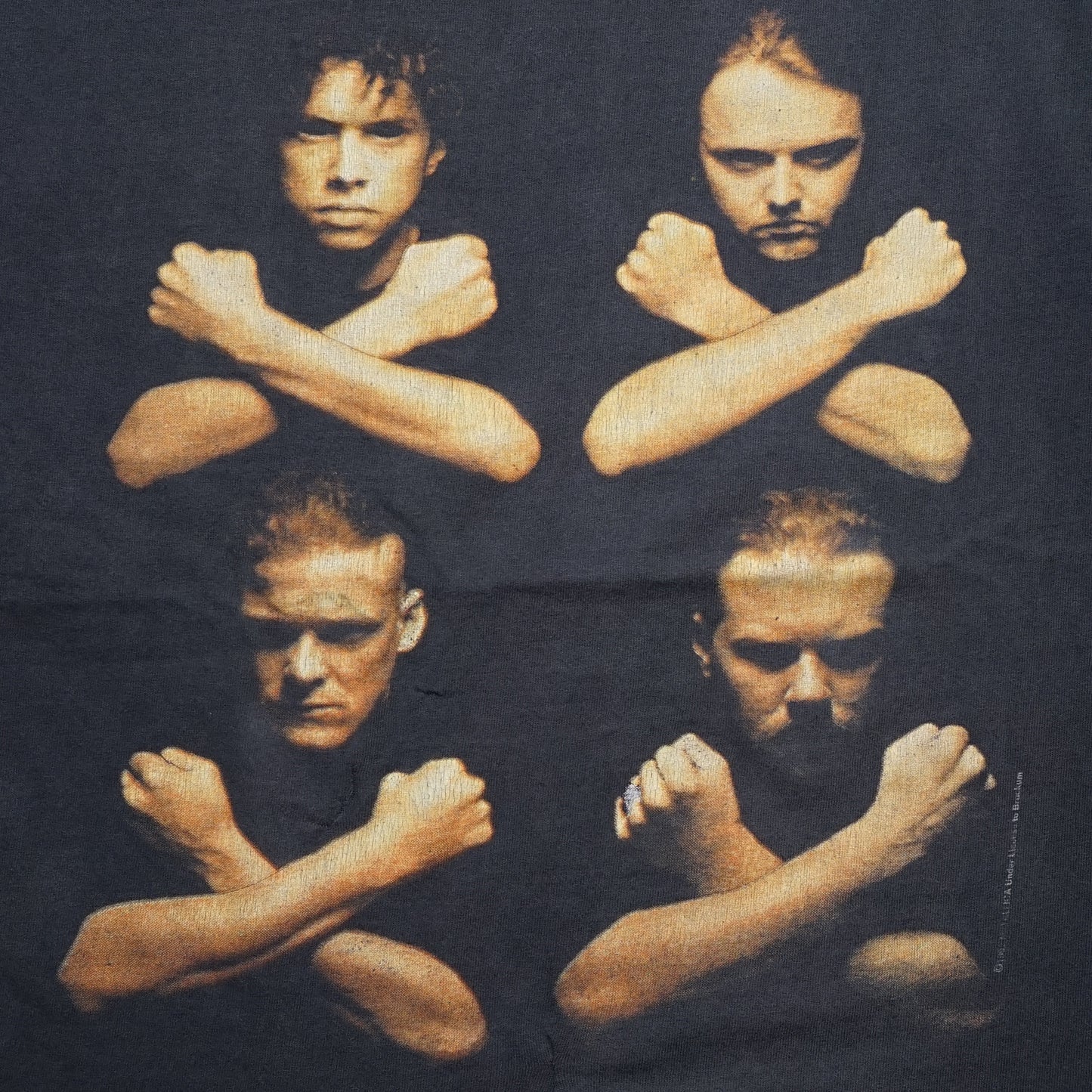 METALLICA 4 FACE MEMBER BIRTH SCHOOL METALLICA DEATH ORIGINAL XL FADE (k_1240)