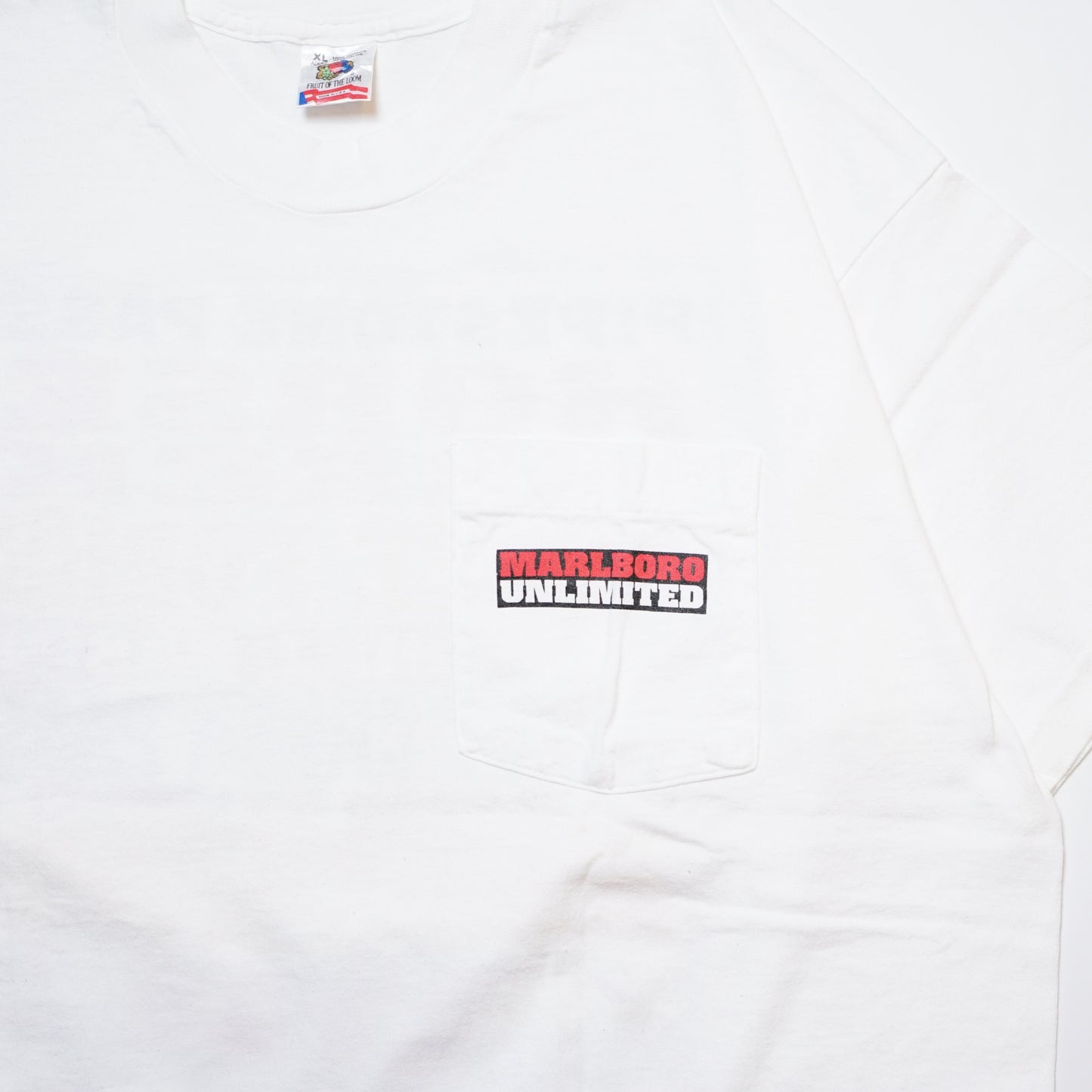 Marlboro HORSE CREEK POCKET TEE WHITE FRUIT OF THE LOOM XL (rb_1103)