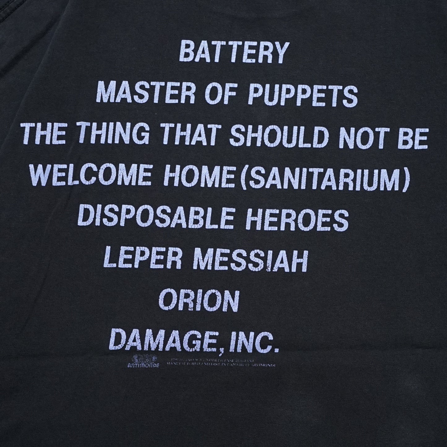 METALLICA 1994 MASTER OF PUPPETS ARTIMONDE XL (stw_1001)