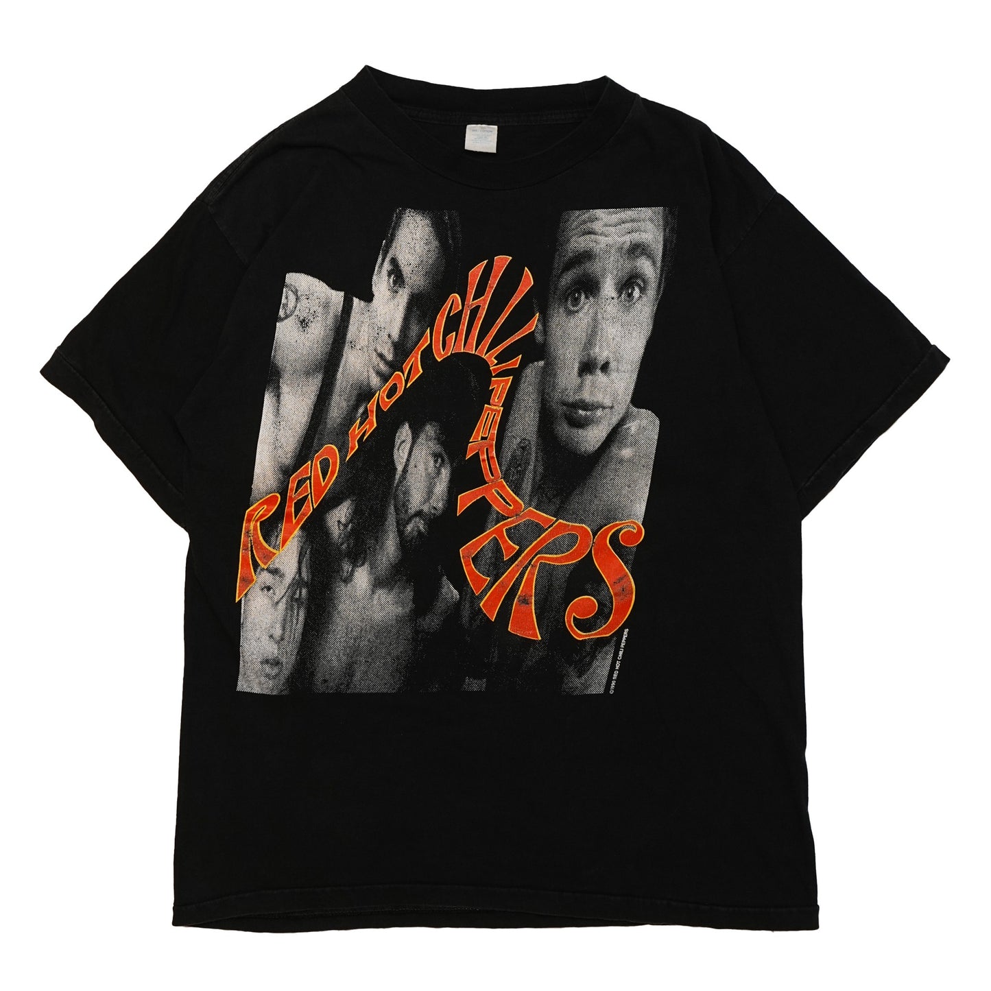 RED HOT CHILI PEPPERS 1990 MEMBER PORTRAIT CURVING LOGO EURO XL