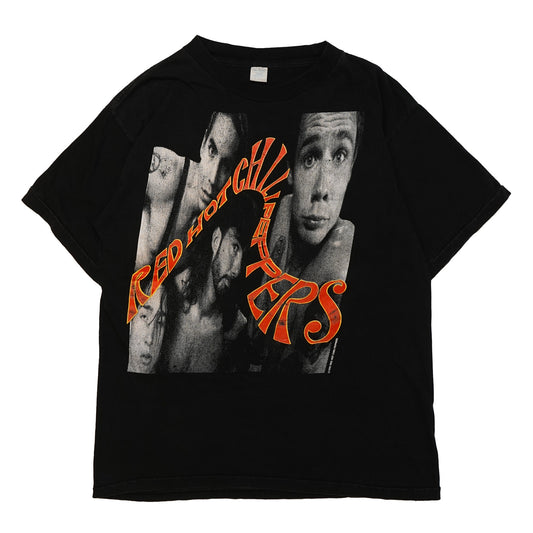 RED HOT CHILI PEPPERS 1990 MEMBER PORTRAIT CURVING LOGO EURO XL