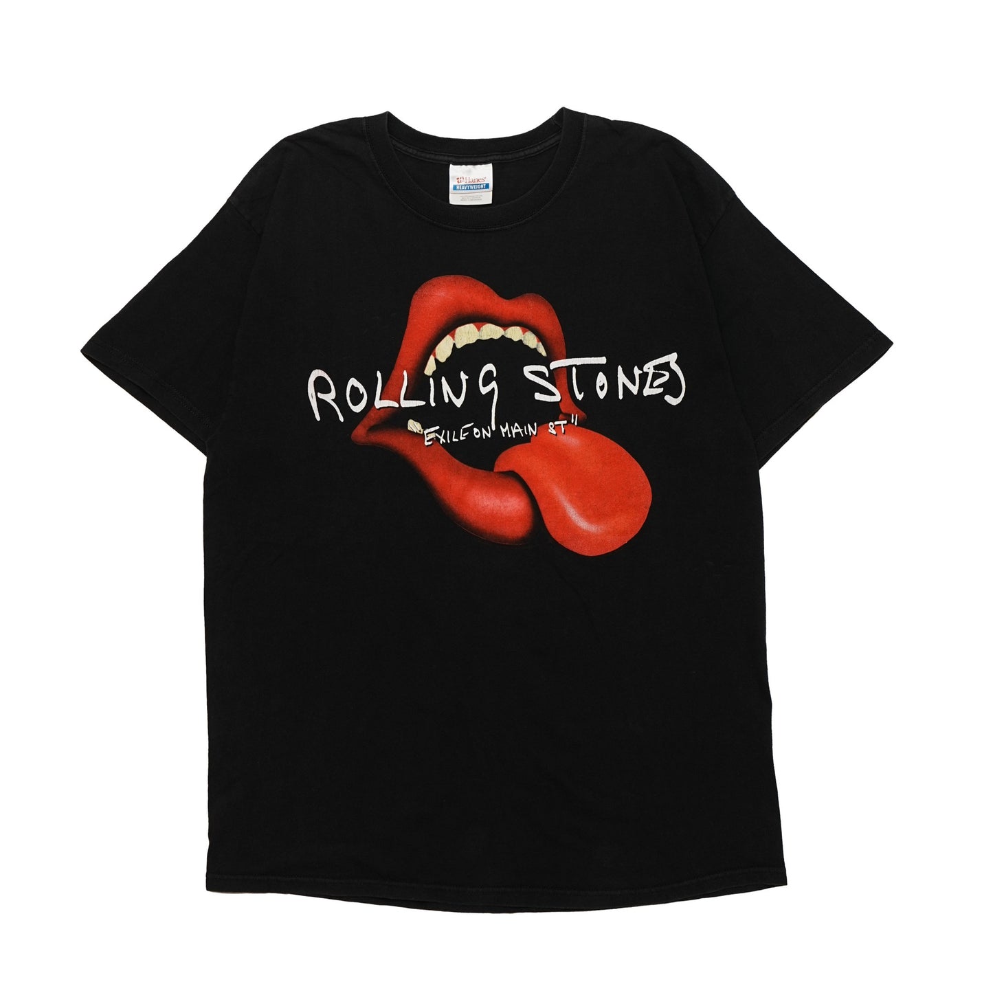 Authentic Rolling Stones Open Mouth black Hanes LARGE