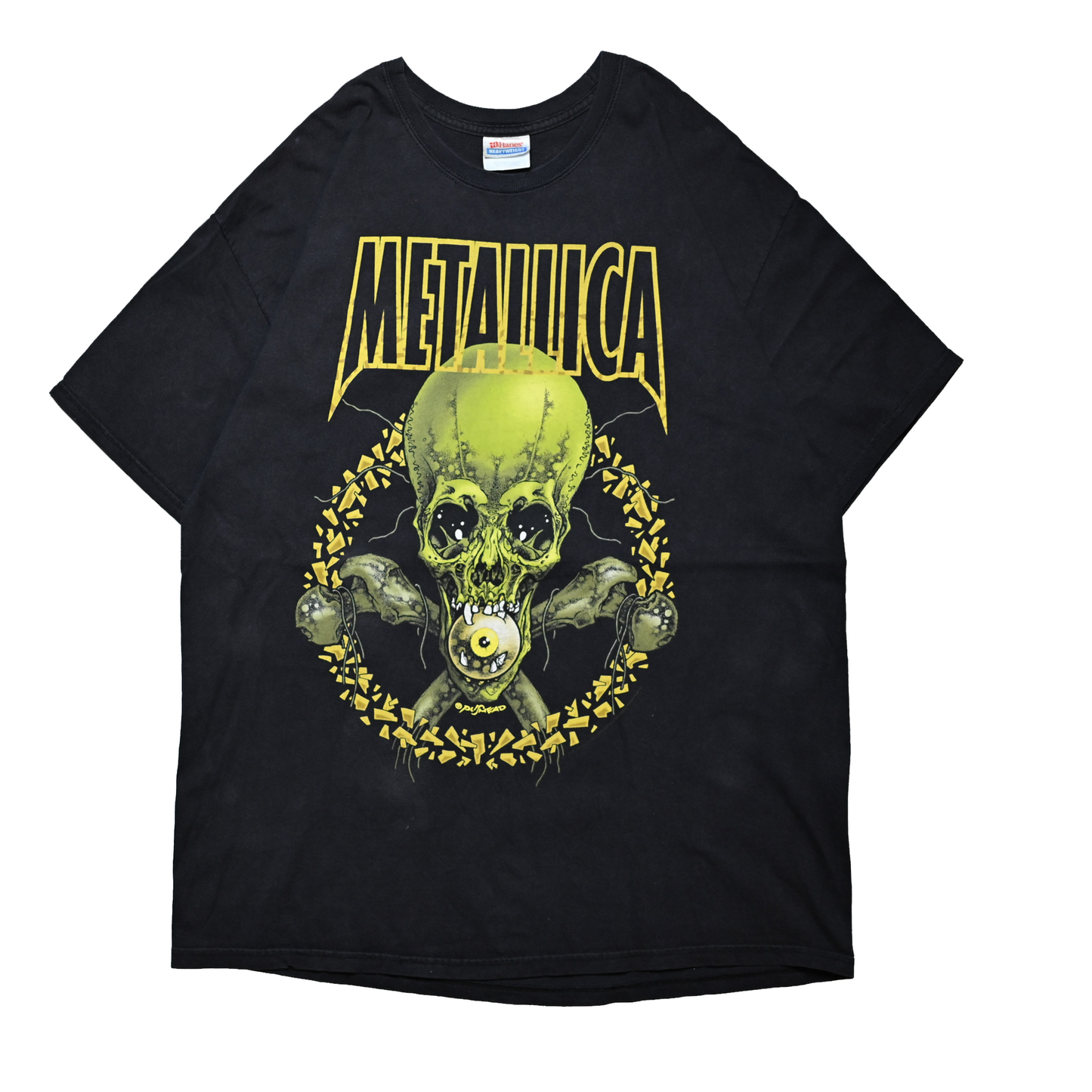 METALLICA PUSHEAD NO LEAF CLOVER Hanes XL (b_019)