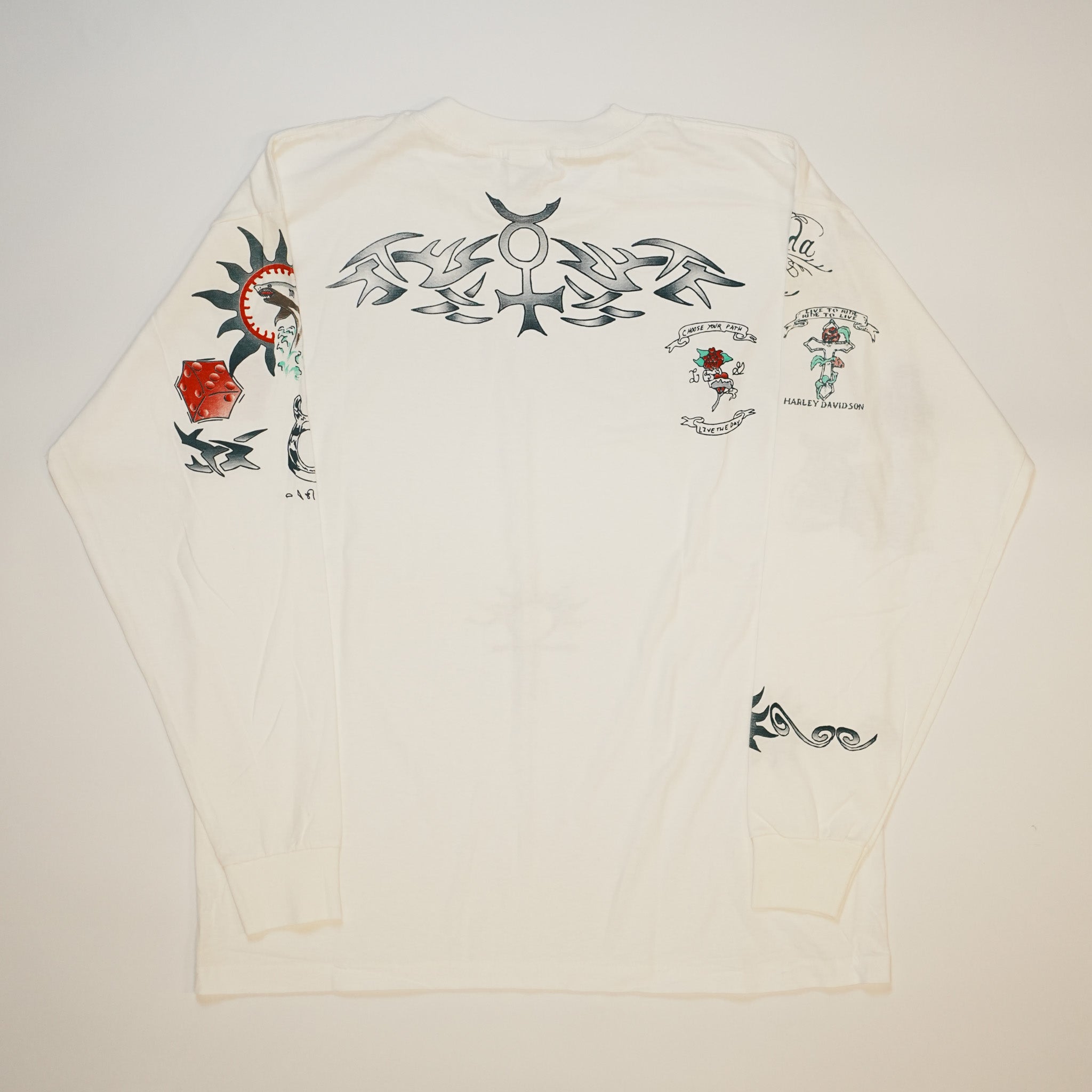 DENNIS RODMAN TATTOO LS WHITE XL (b_0606) – VINTAGE BROS