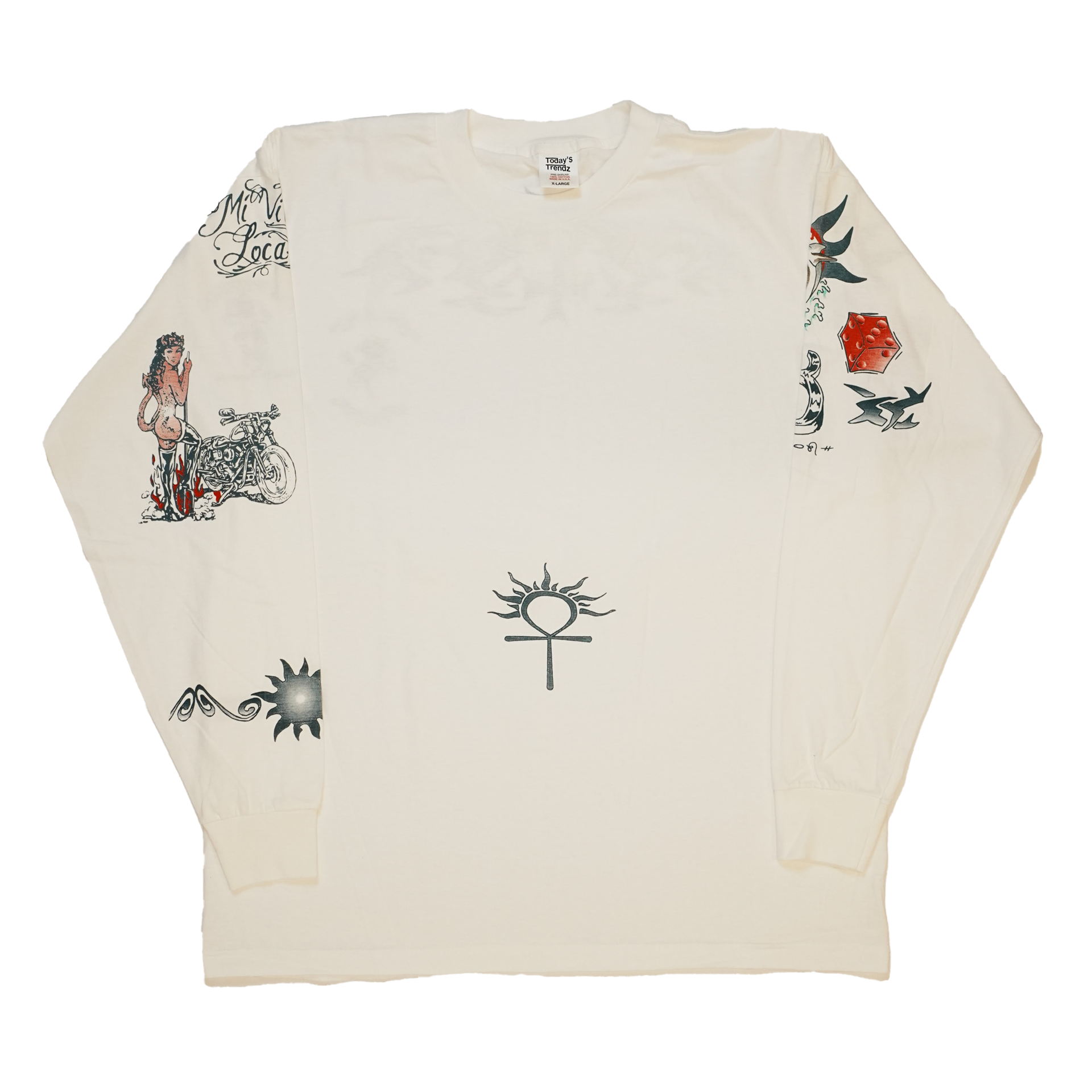 DENNIS RODMAN TATTOO LS WHITE XL (b_0606) – VINTAGE BROS
