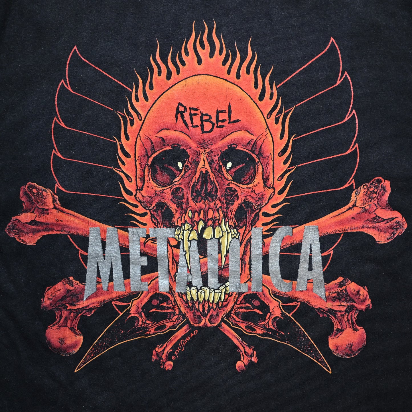 METALLICA PUSHEAD YING YANG REBEL SKULL TENNESSEE RIVER XL (b_1003)