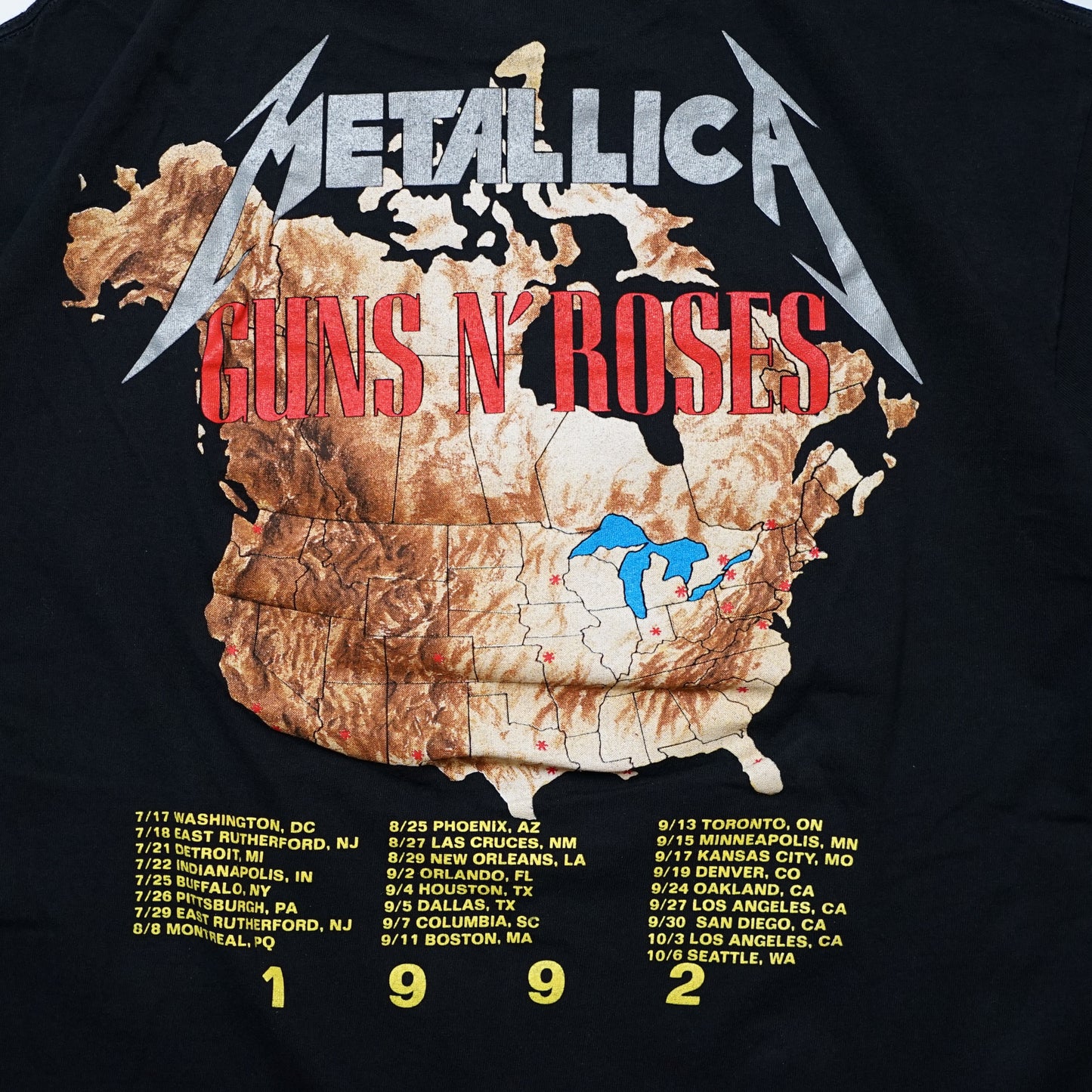 GUNS N' ROSES × METALLICA 1992 TOUR BROCKUM XL（b_1008）