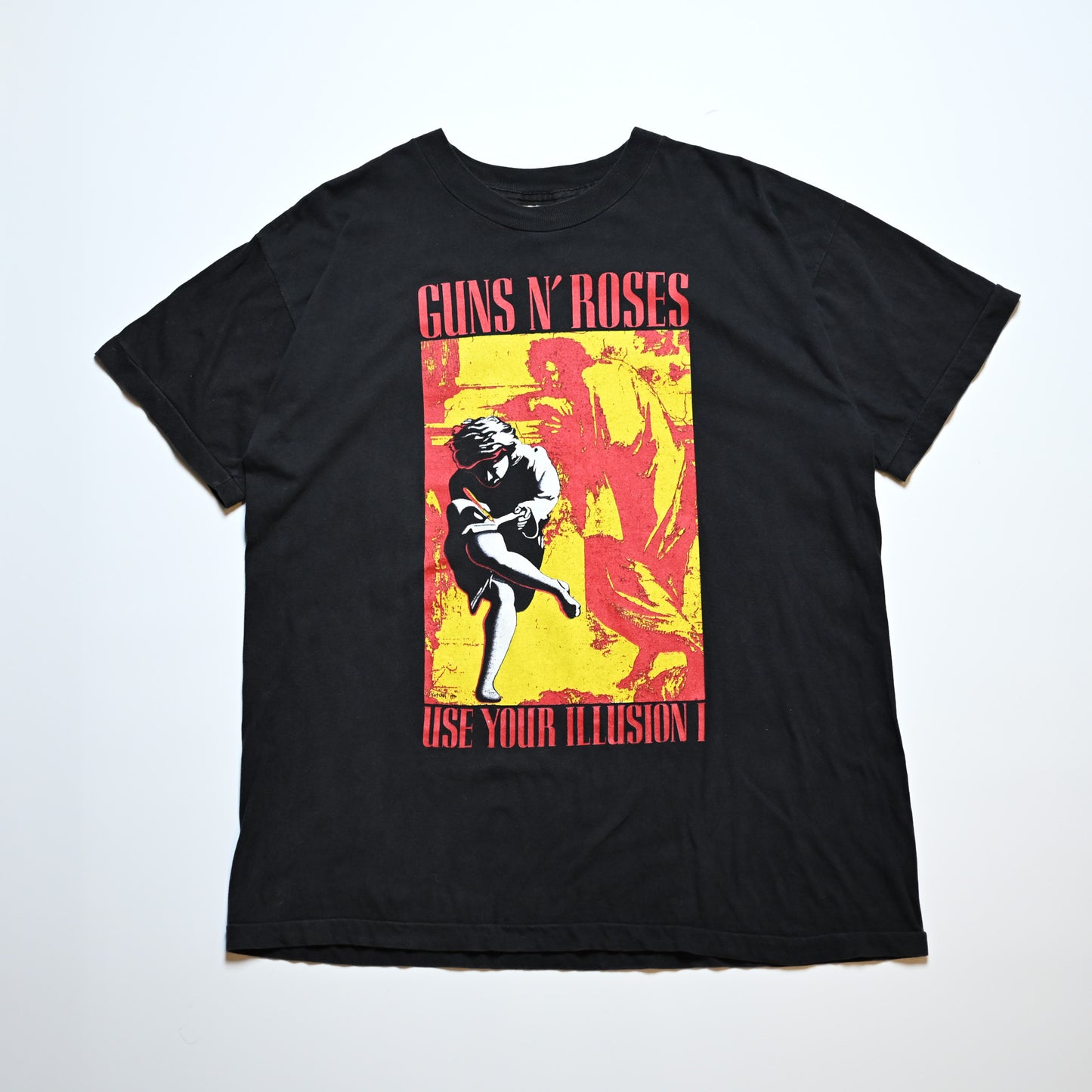 GUNS N' ROSES 1991 USE YOUR ILLUSION GET IN THE RING TOUR 1991-1992 EURO FITS L-XL (b_1014)