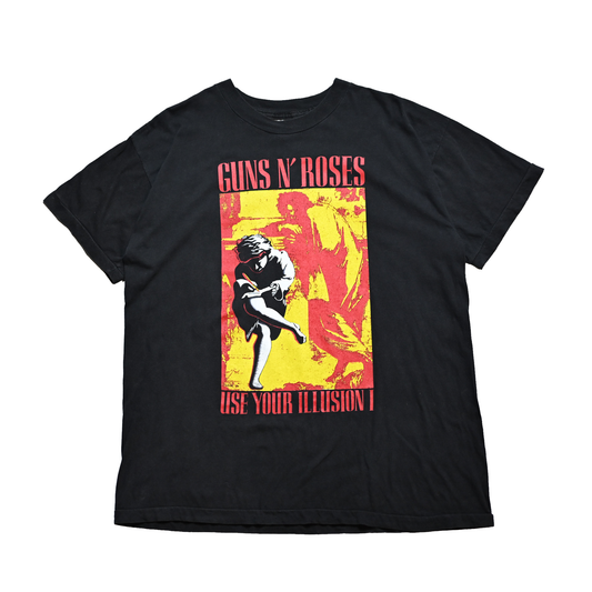 GUNS N' ROSES 1991 USE YOUR ILLUSION GET IN THE RING TOUR 1991-1992 EURO FITS L-XL (b_1014)