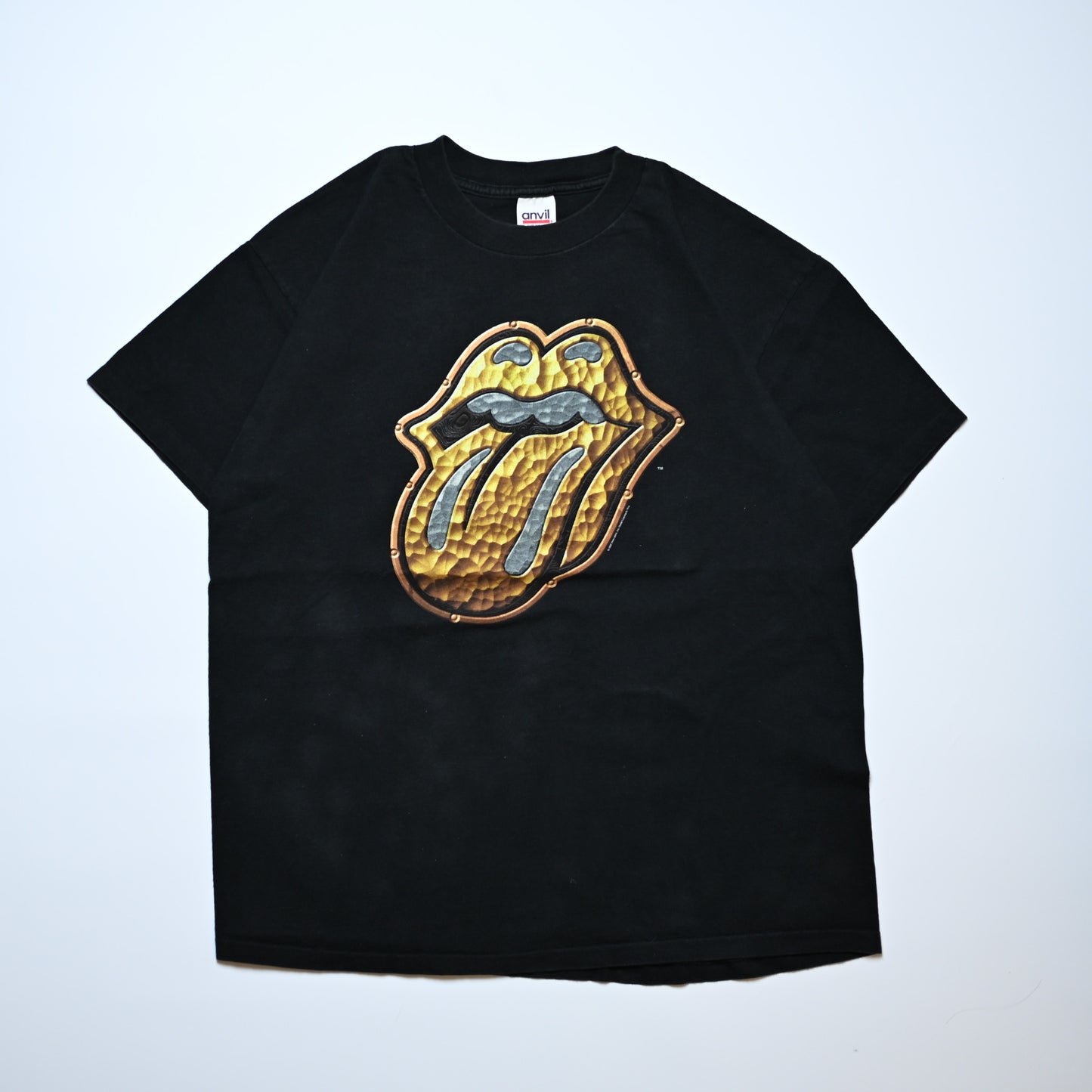 ROLLING STONES GOLD LIP & TONGUE BRIDGES TO BABYLON WORLD TOUR 1997 anvil XL (b_1023)