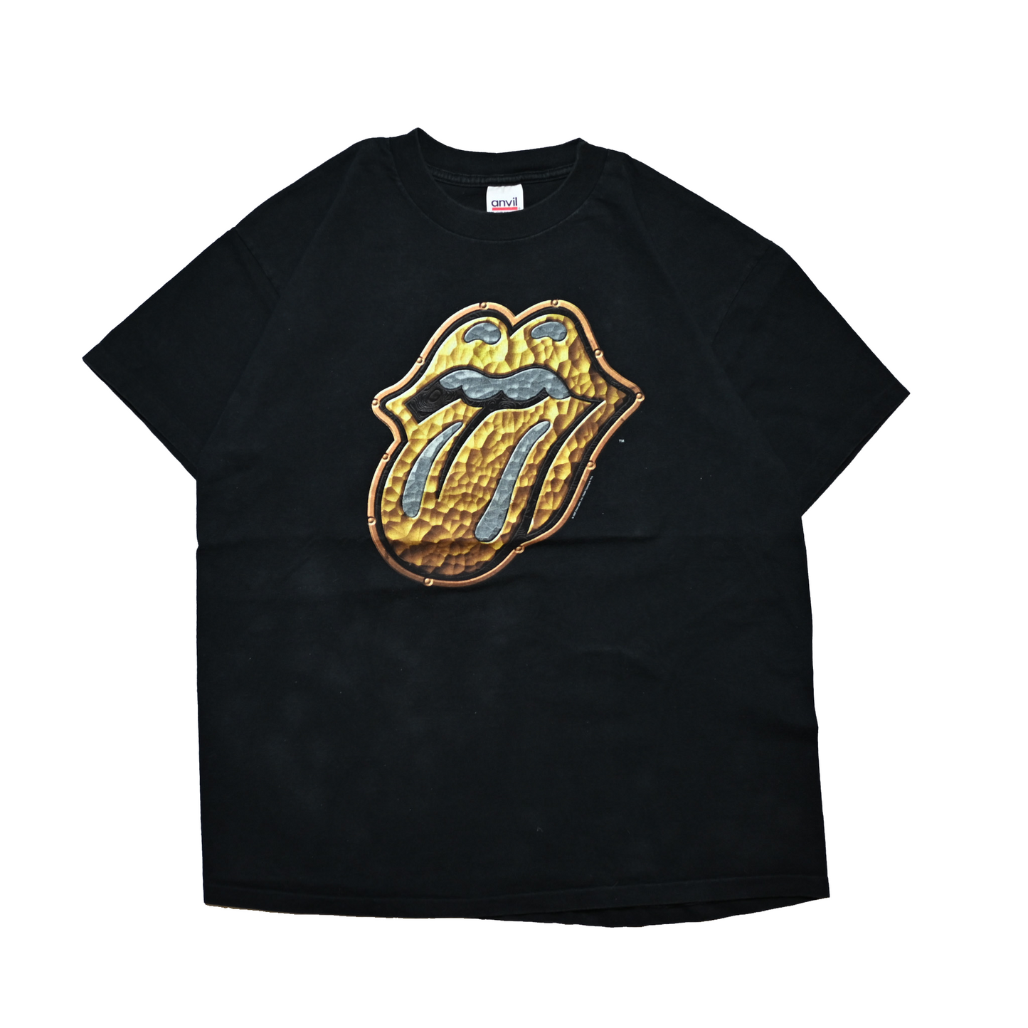 ROLLING STONES GOLD LIP & TONGUE BRIDGES TO BABYLON WORLD TOUR 1997 anvil XL (b_1023)
