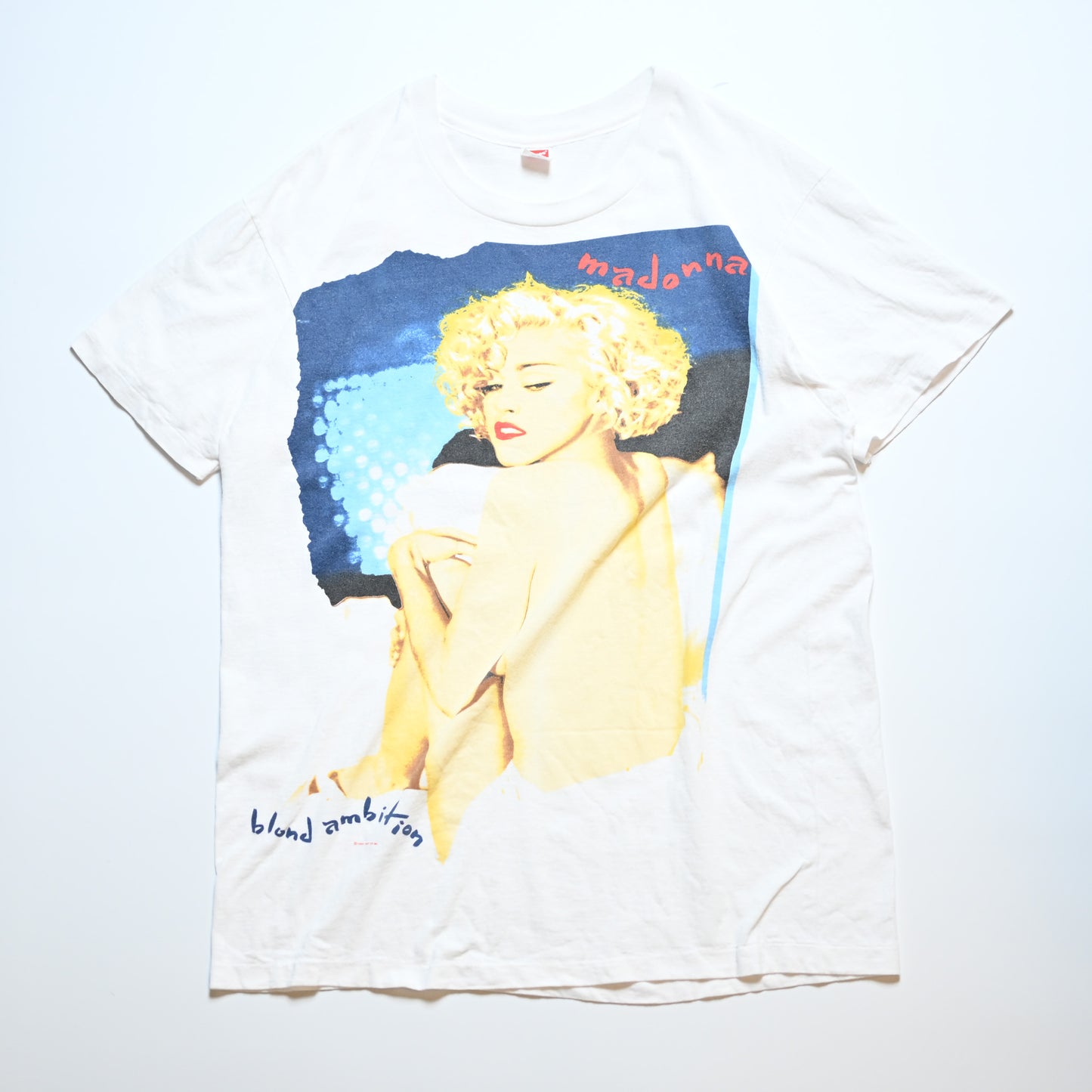 MADONNA BLOND AMBITION WORLD TOUR 1990 WHITE HANES XL (b_1034)