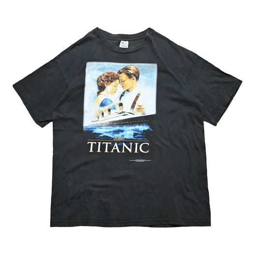 TITANIC 1998 MOVIE PROMO TEE BLACK XL（b_1035 ）