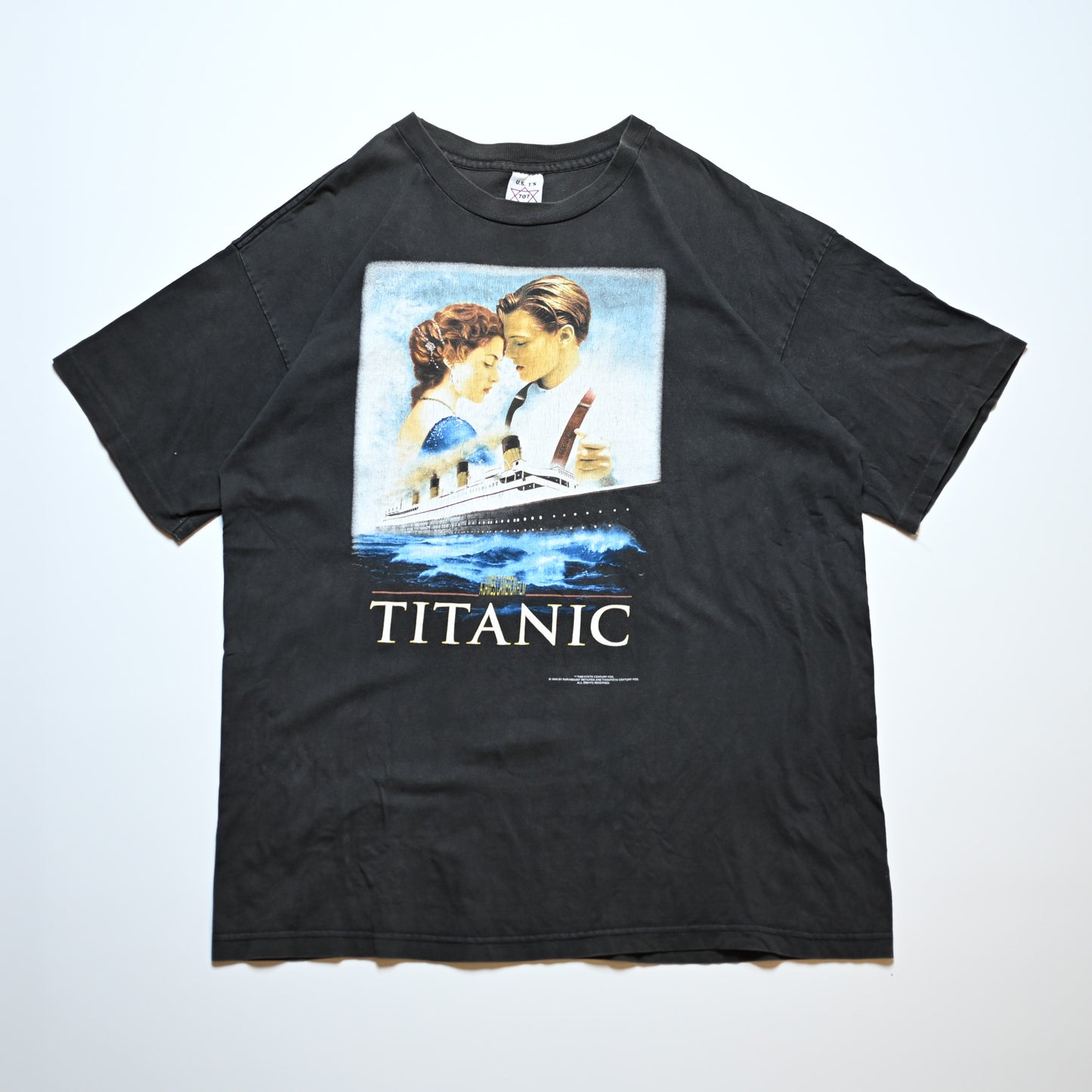 TITANIC 1998 MOVIE PROMO TEE BLACK XL（b_1035 ）