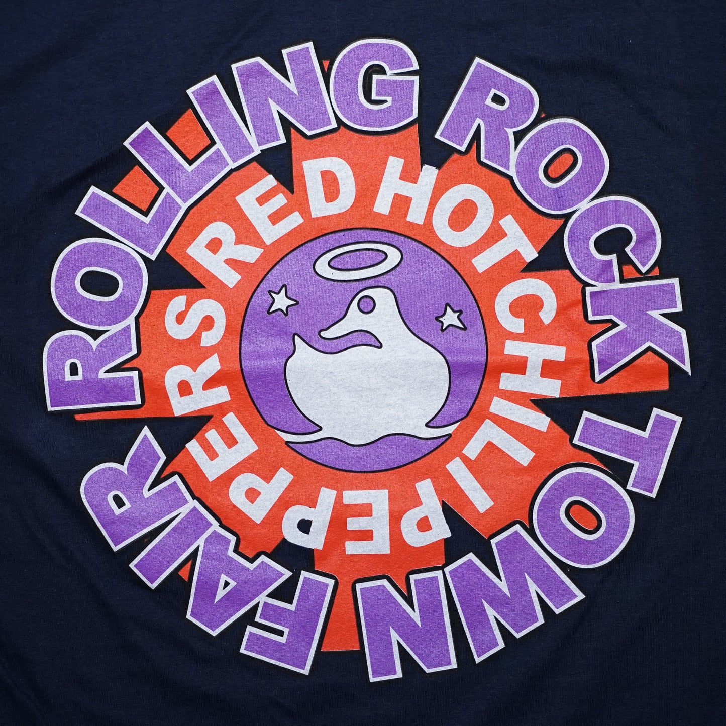 RED HOT CHILI PEPPERS ROLLING ROCK TOWN FAIR NAVY GILDAN XL  (b_1047)