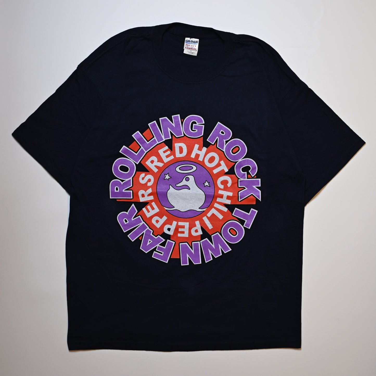RED HOT CHILI PEPPERS ROLLING ROCK TOWN FAIR NAVY GILDAN XL  (b_1047)