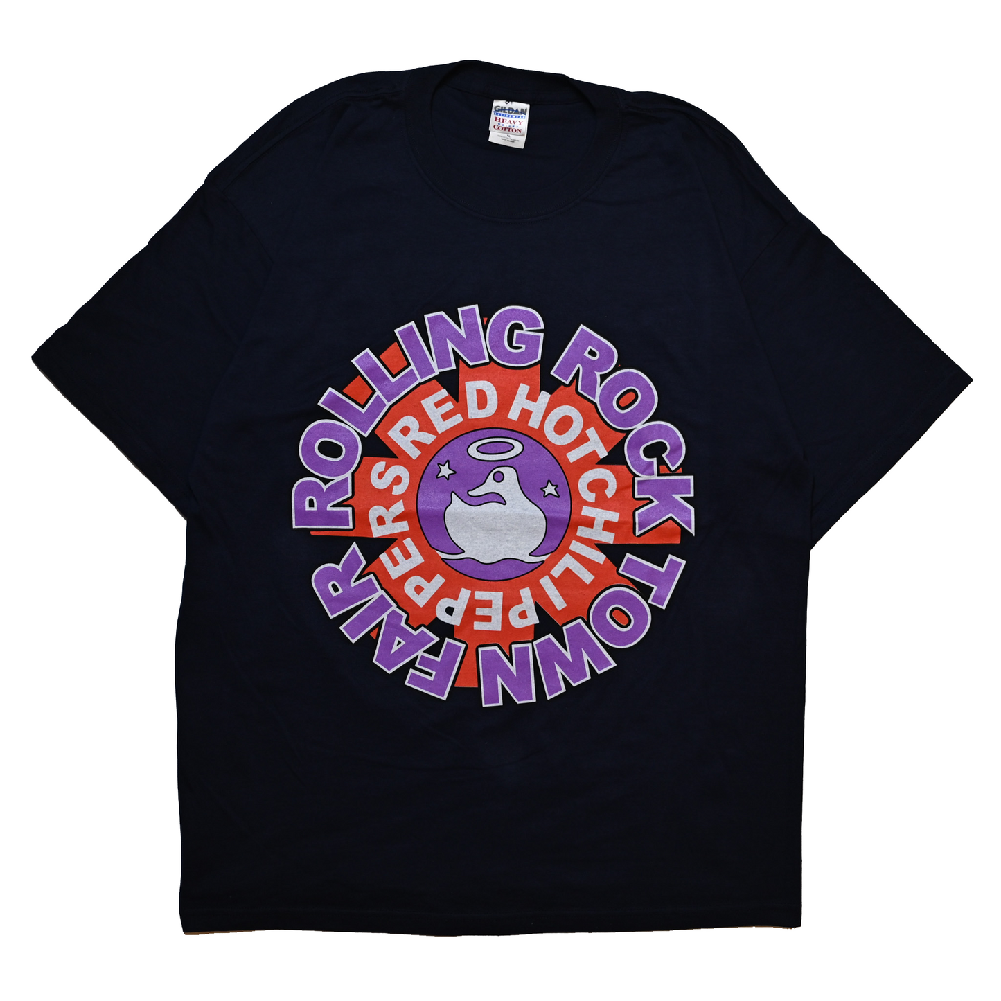 RED HOT CHILI PEPPERS ROLLING ROCK TOWN FAIR NAVY GILDAN XL  (b_1047)