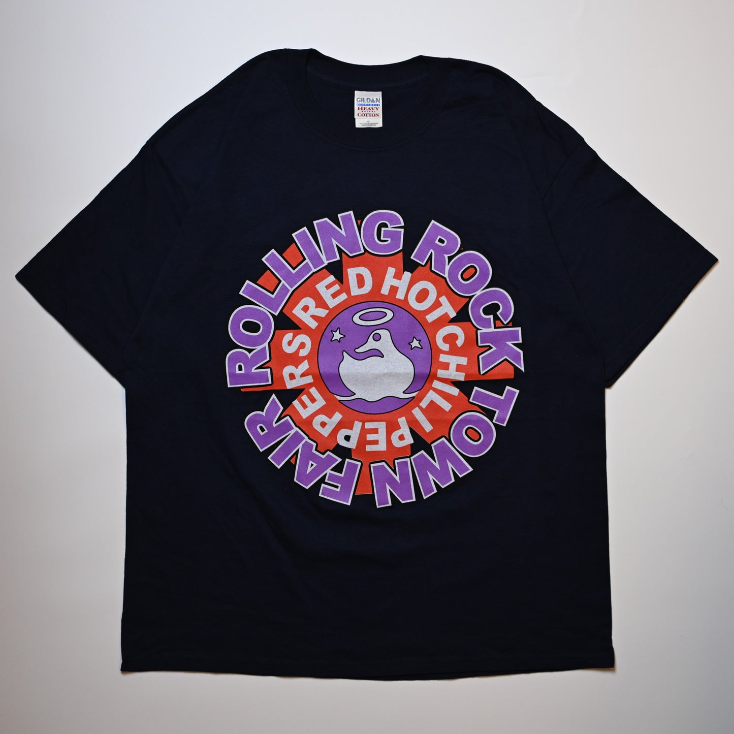 RED HOT CHILI PEPPERS ROLLING ROCK TOWN FAIR NAVY GILDAN XL  (b_1056)