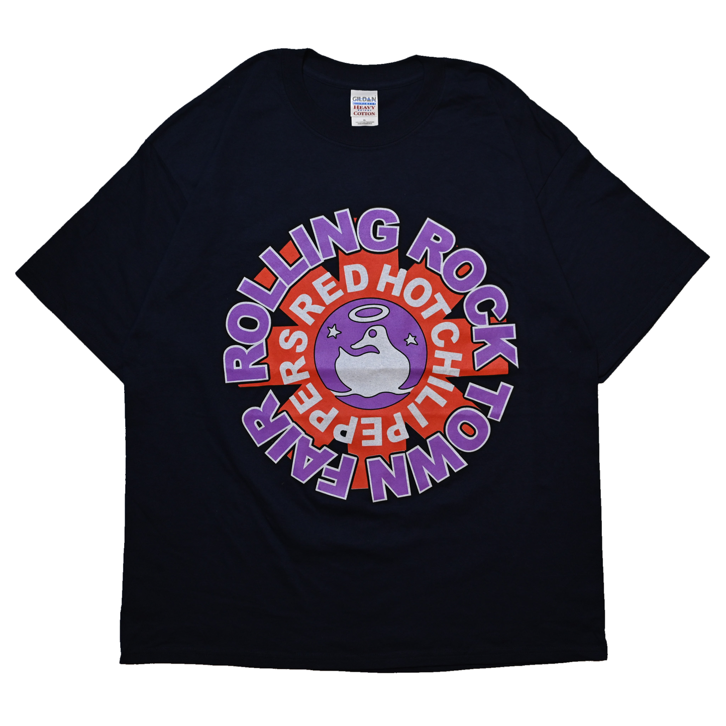 RED HOT CHILI PEPPERS ROLLING ROCK TOWN FAIR NAVY GILDAN XL  (b_1056)