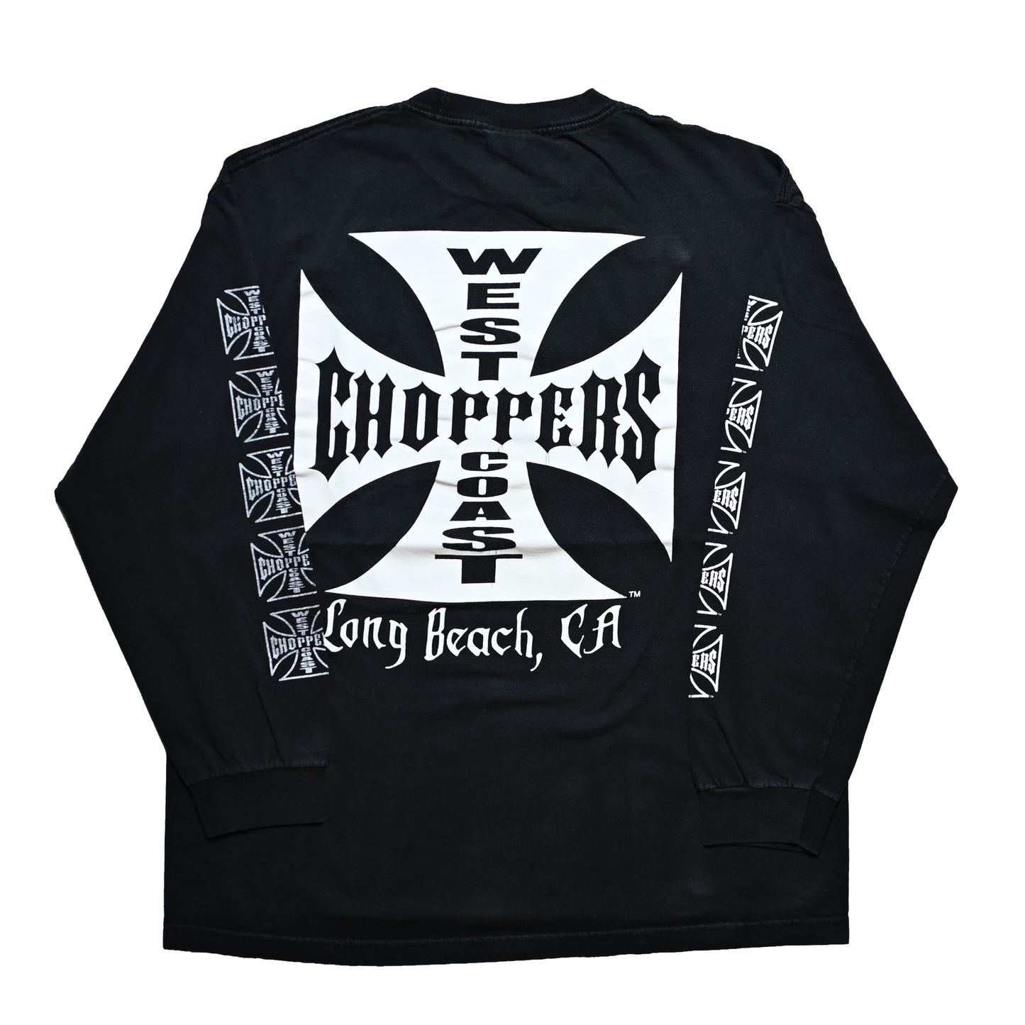 WEST COAST CHOPPERS IRON CROSS LONG BEACH, LA LS ORIGINAL XL (b_1069)