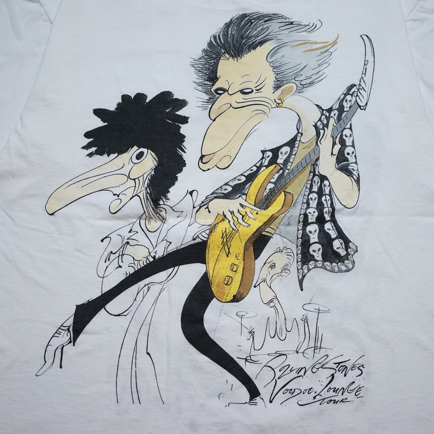 ROLLING STONES 1994 Gerald Scarfe WHITE FITS L-XL（b_1138）