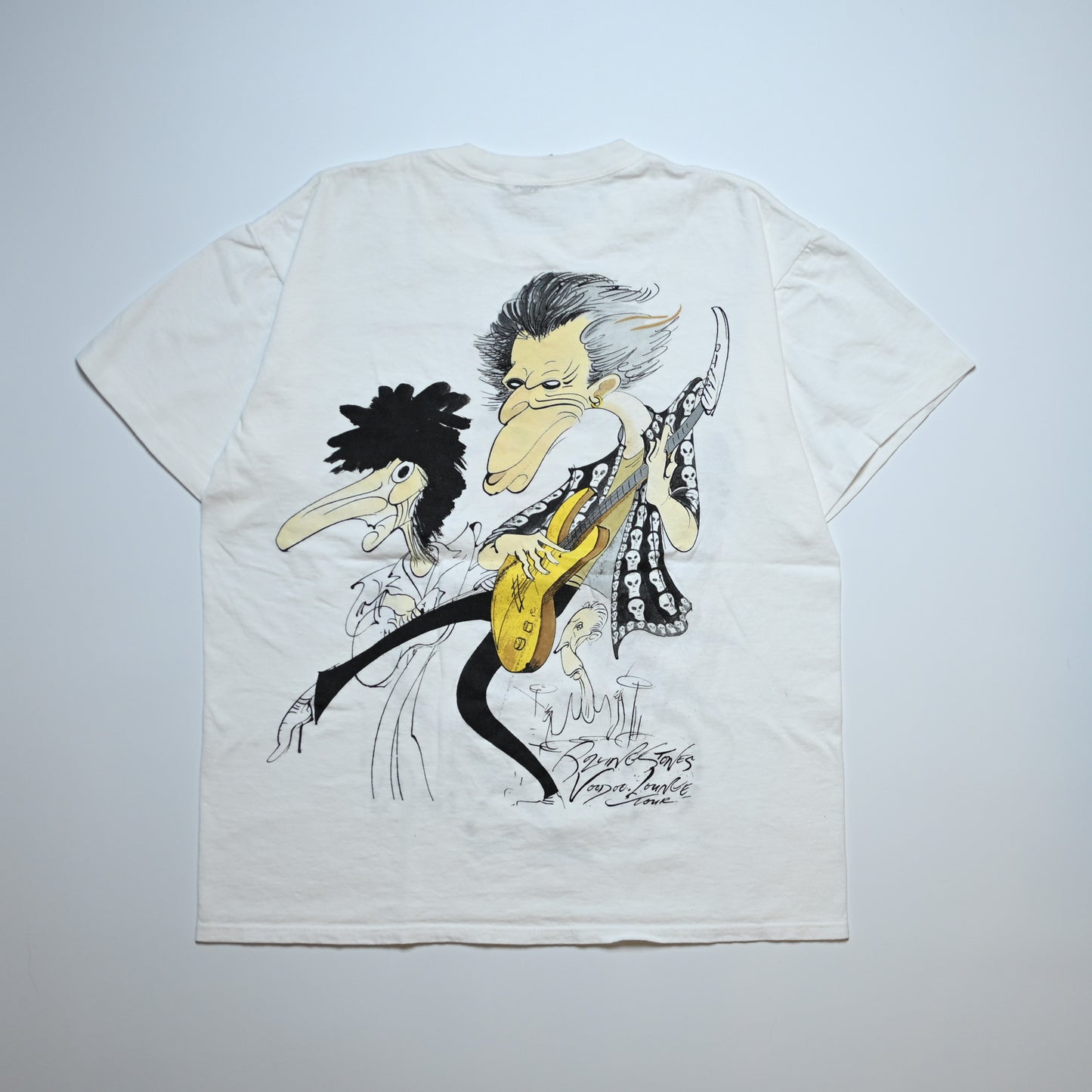 ROLLING STONES 1994 Gerald Scarfe WHITE FITS L-XL（b_1138）