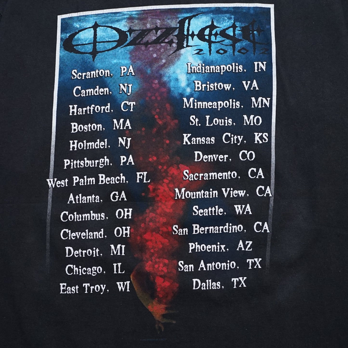 OZZY OSBOURNE 2002 OZZFEST JAWS PARODY ALLSPORTS LARGE (b_1218)