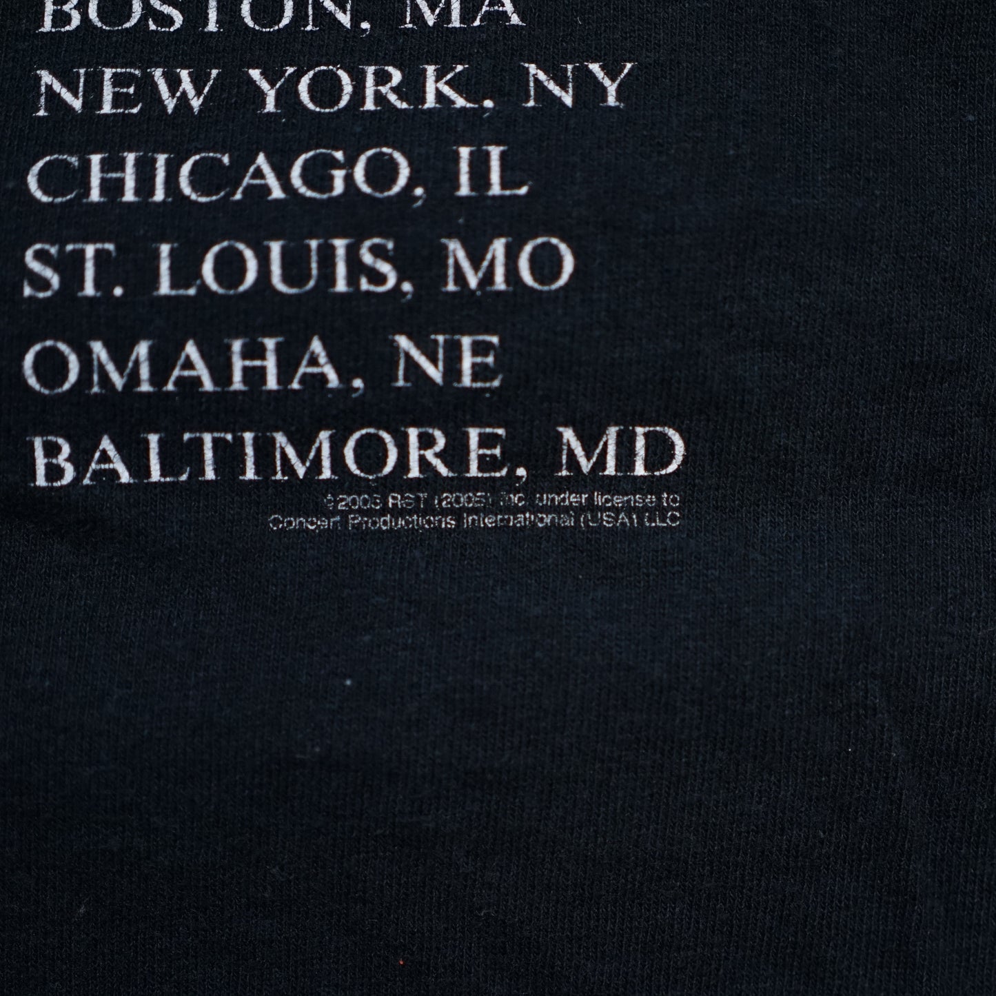 ROLLING STONES LIP & TONGUE A BIGGER BANG 2006 BLACK XL (b_1223)