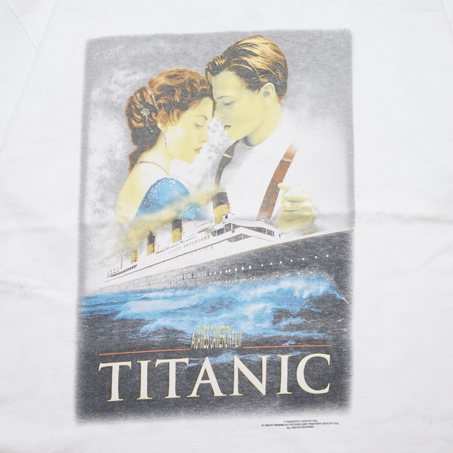 TITANIC 1998 MOVIE PROMO WHITE U.S. T'S XL (e_1001)