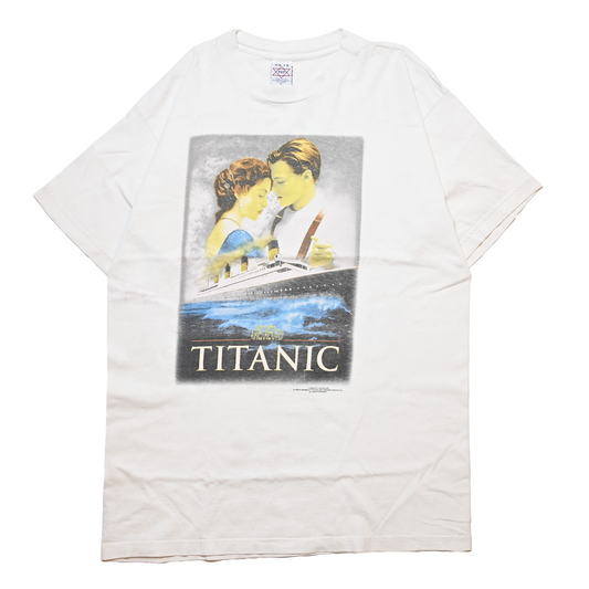 TITANIC 1998 MOVIE PROMO WHITE U.S. T'S XL (e_1001)