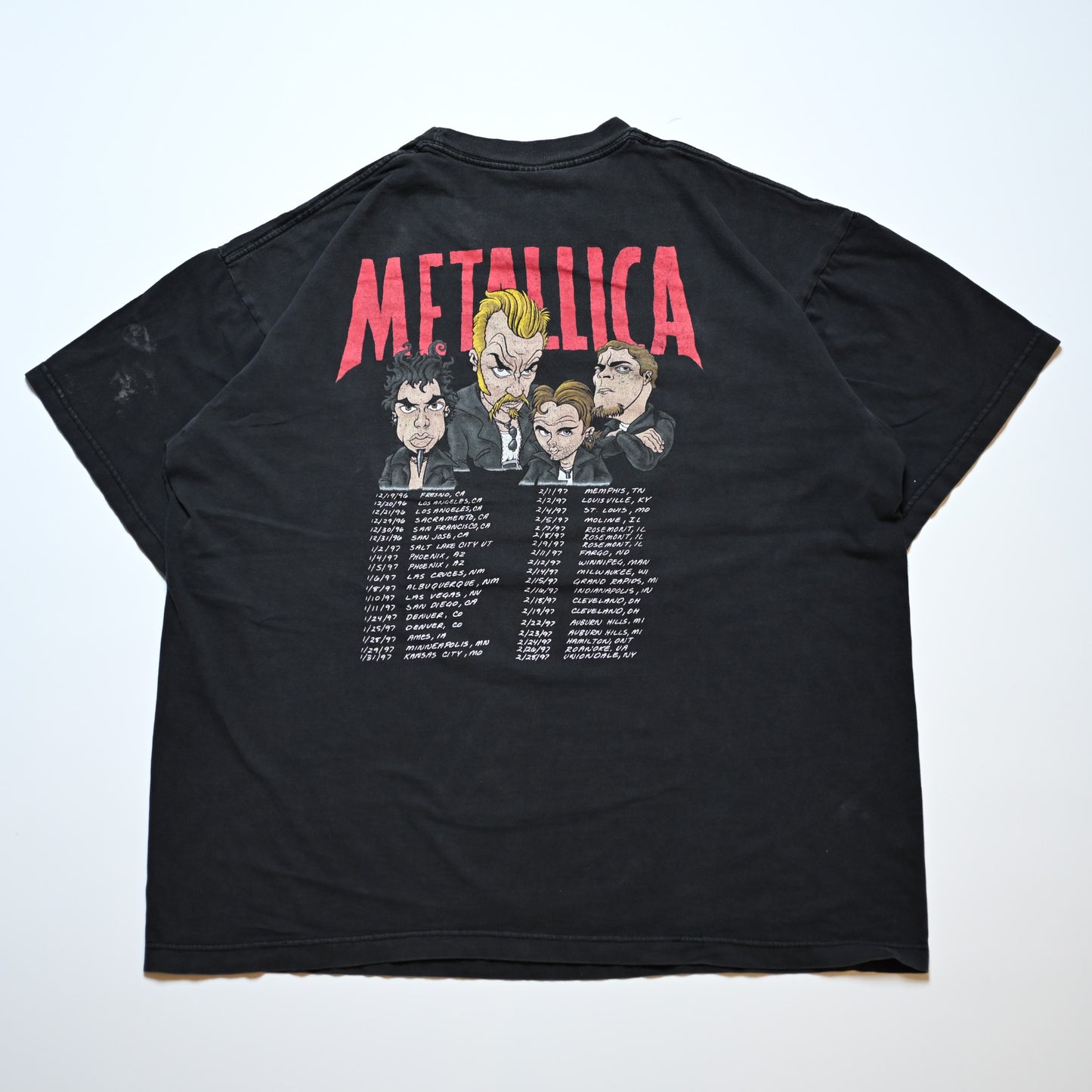 METALLICA 1996-1997 TOUR CHAVEZ CARTOON GIANT XL (e_1002)