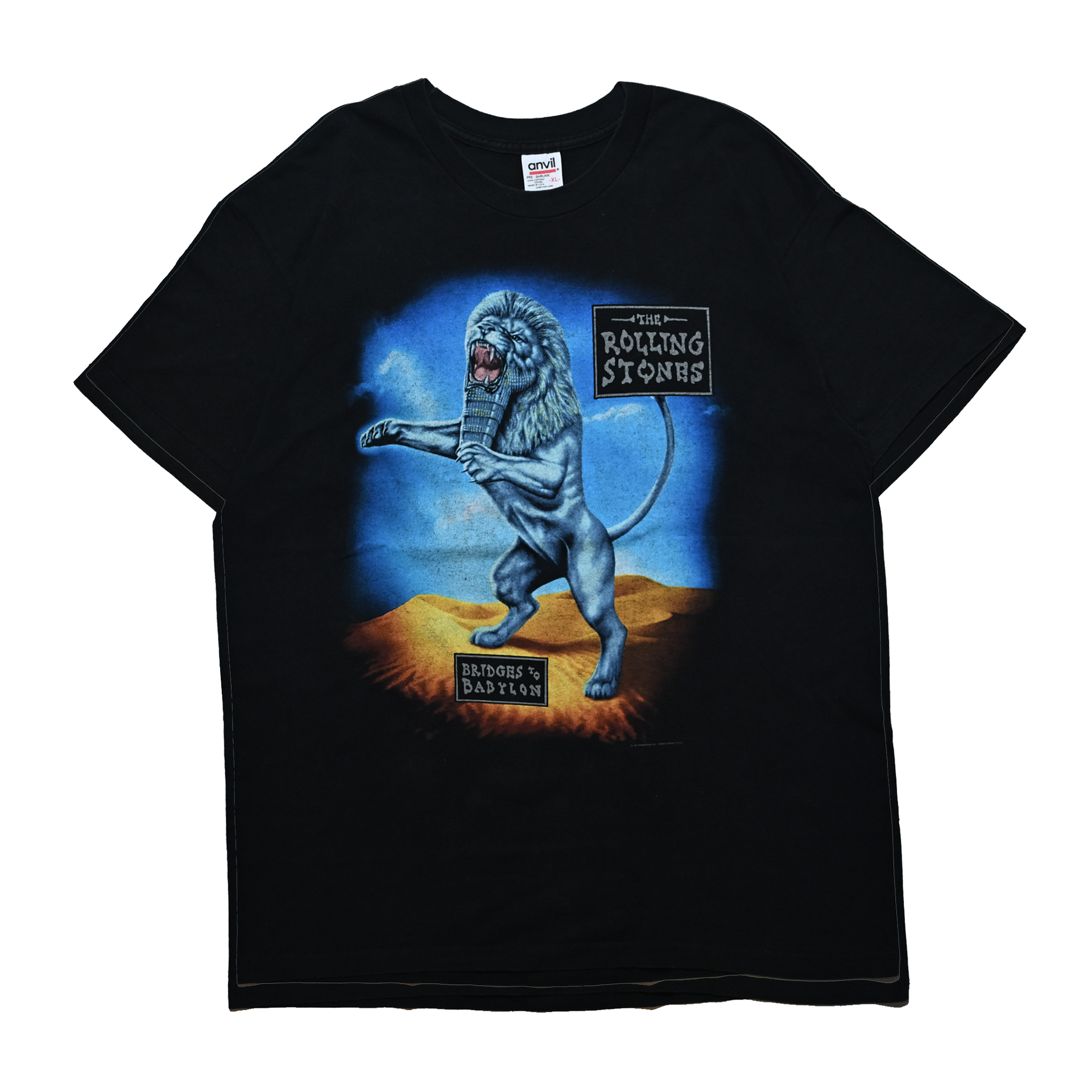 ROLLING STONES BRIDGES TO BABYLON WORLD TOUR 1997 BLACK anvil XL