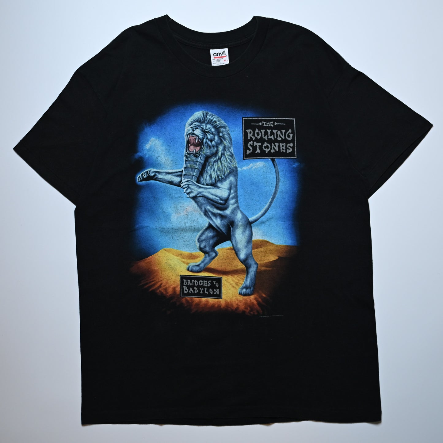 ROLLING STONES BRIDGES TO BABYLON WORLD TOUR 1997 BLACK  anvil XL (g_002)